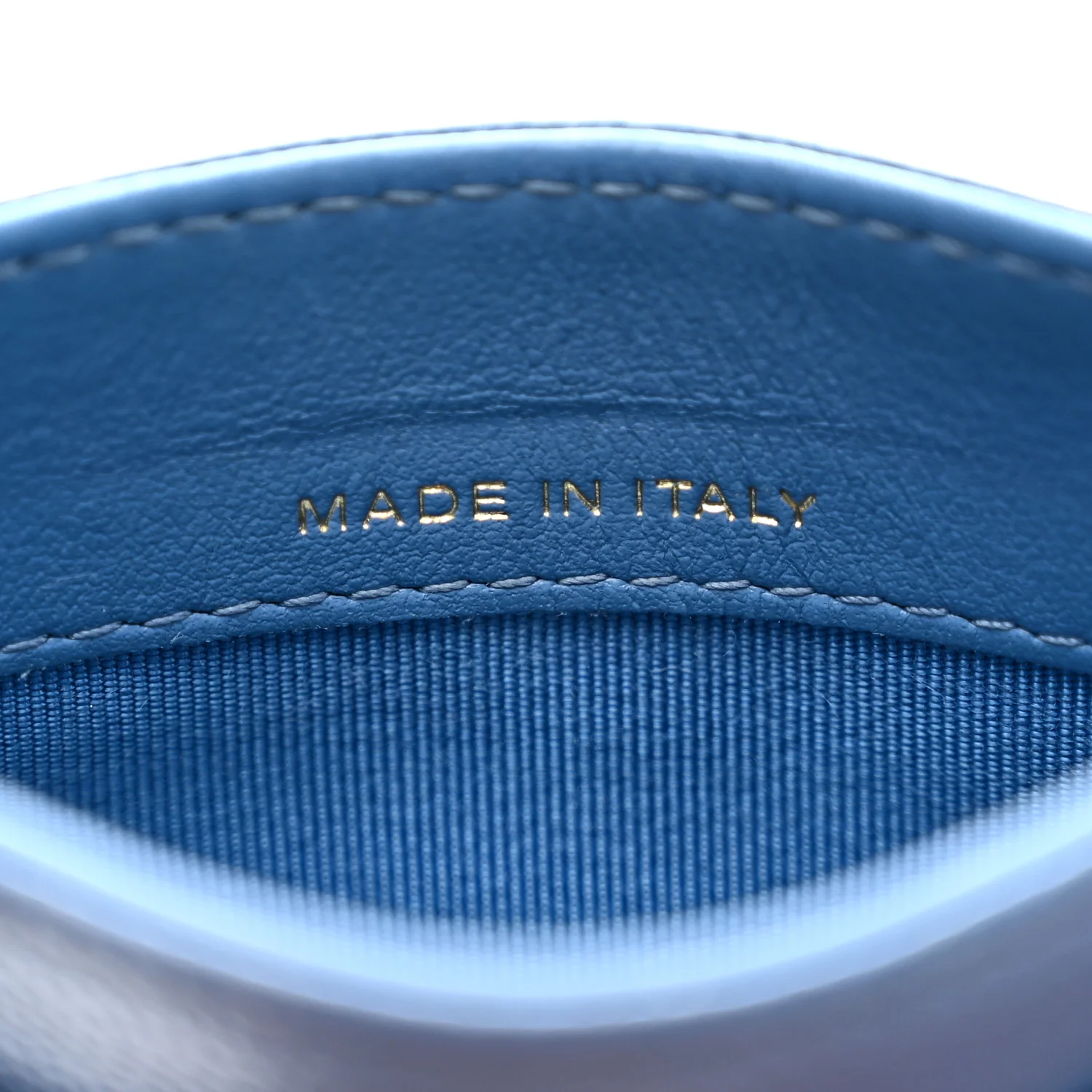 Caviar Quilted Card Holder Blue - Image 7