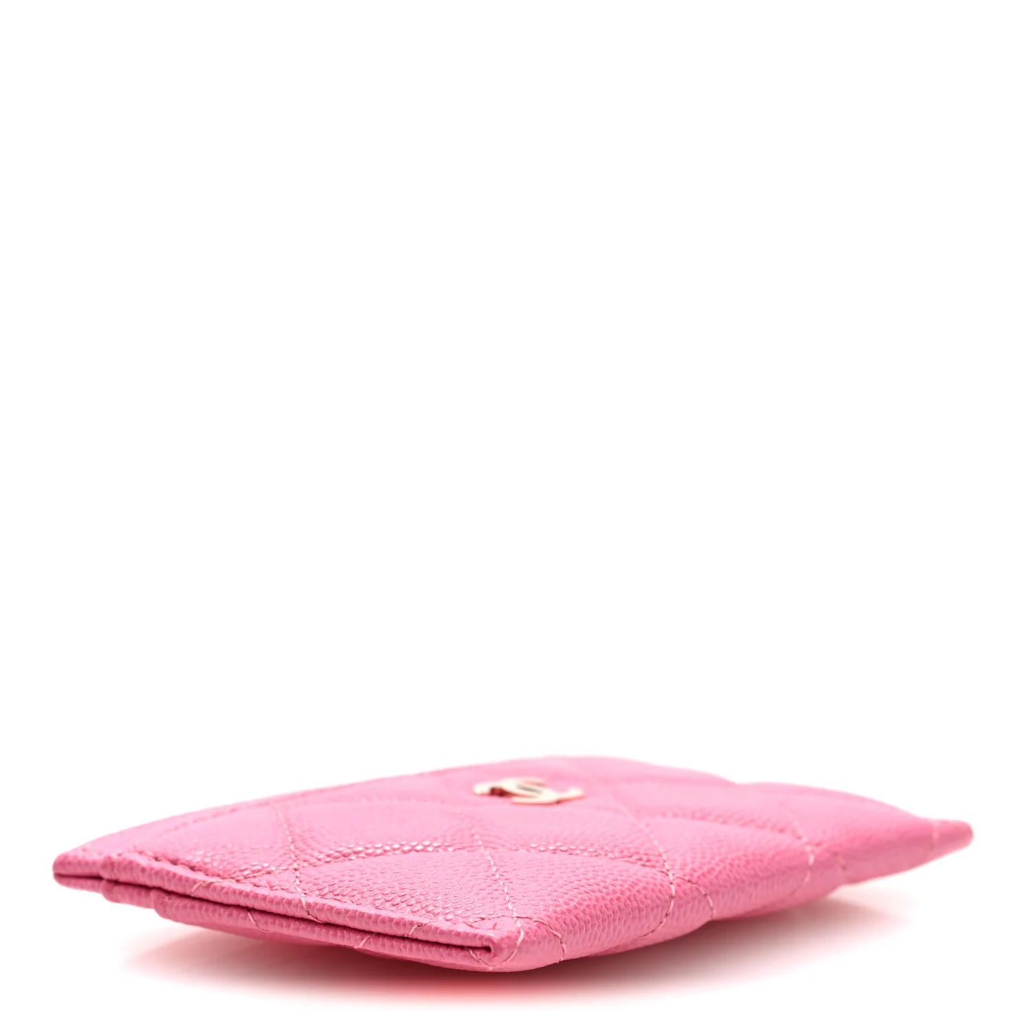 Caviar Quilted Card Holder Dark Pink - Image 4