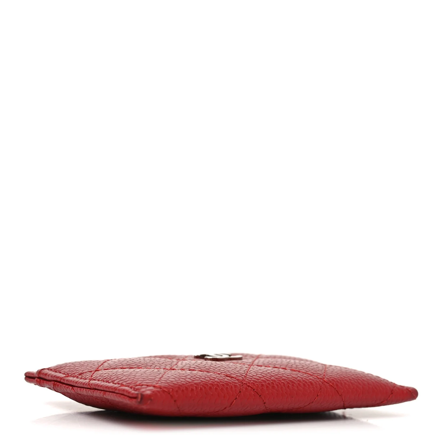 Caviar Quilted Card Holder Red - Image 4
