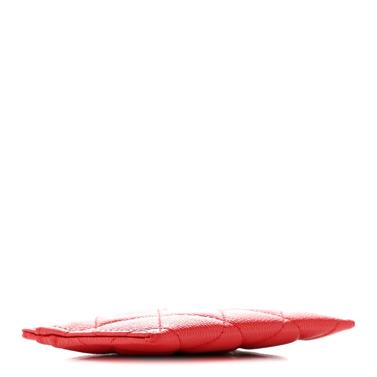 Caviar Quilted Card Holder Red - Image 4