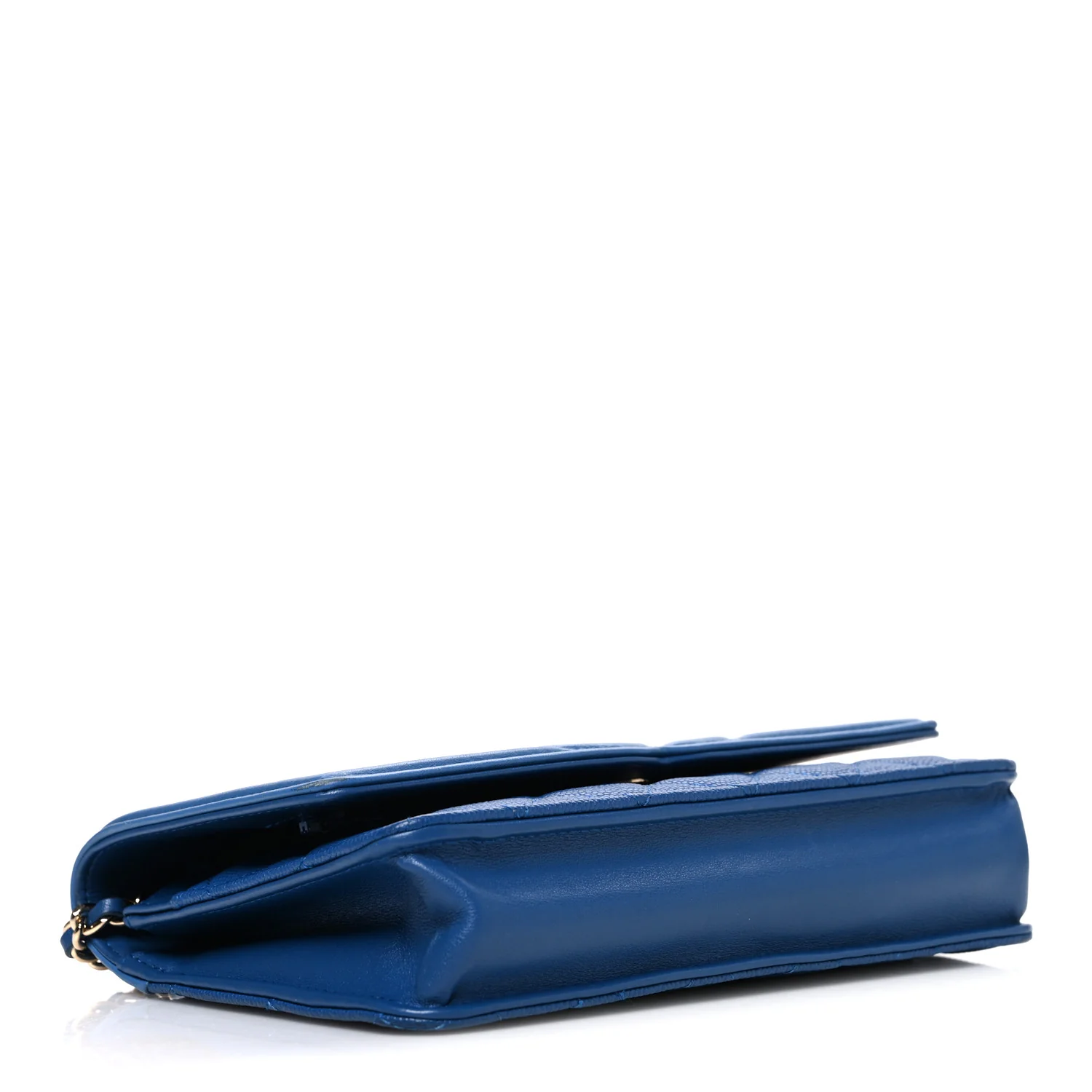 Caviar Quilted CC Filigree Wallet On Chain WOC Blue - Image 4