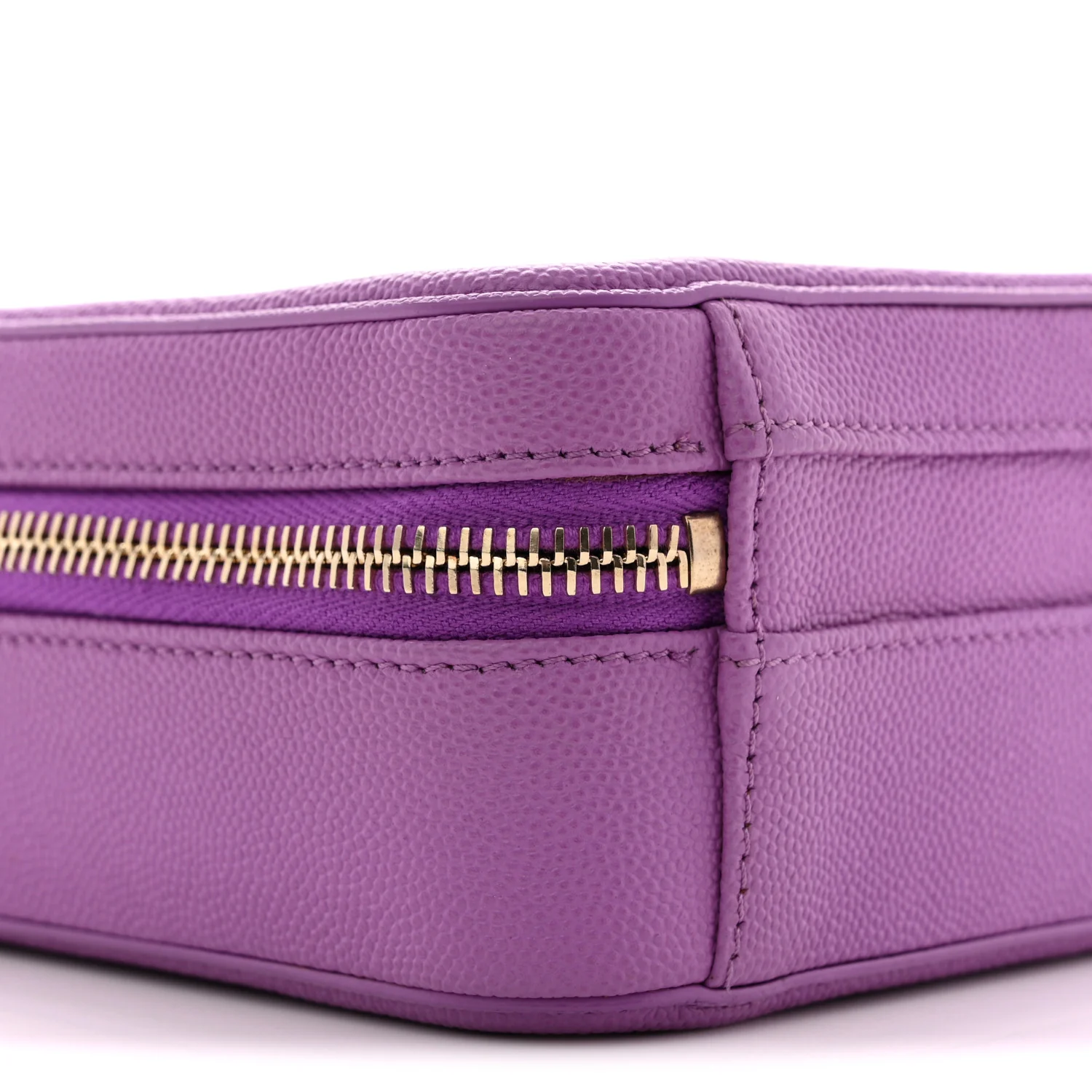 Caviar Quilted CC North South Filigree Vanity Case Purple - Image 9