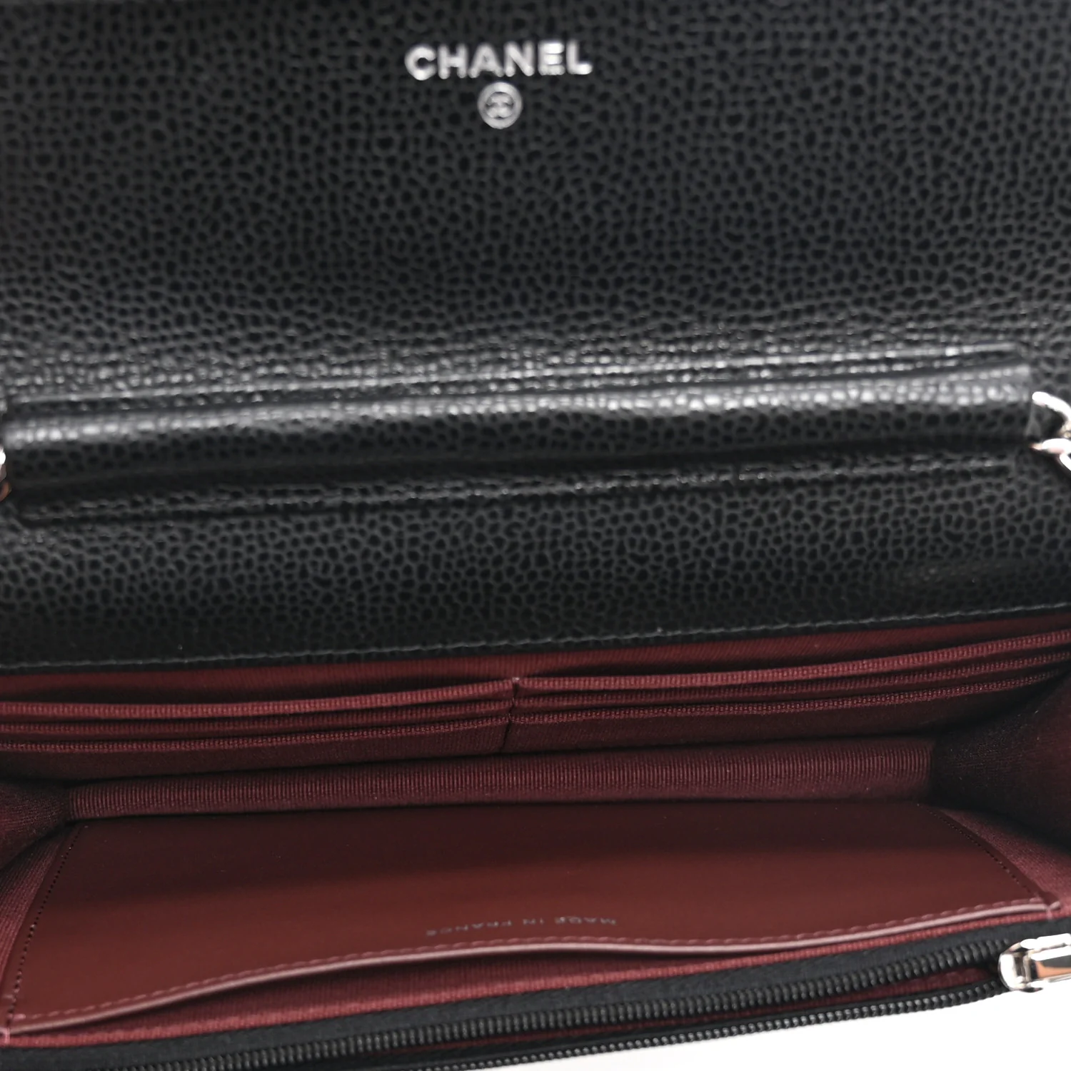 Caviar Quilted CC Turnlock Wallet On Chain WOC Black - Image 5