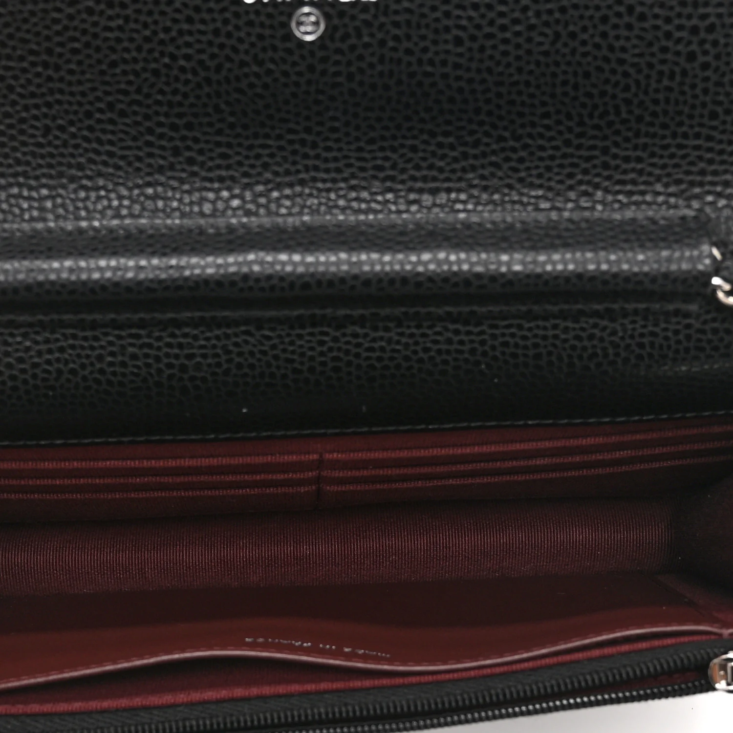 Caviar Quilted CC Turnlock Wallet On Chain WOC Black - Image 5