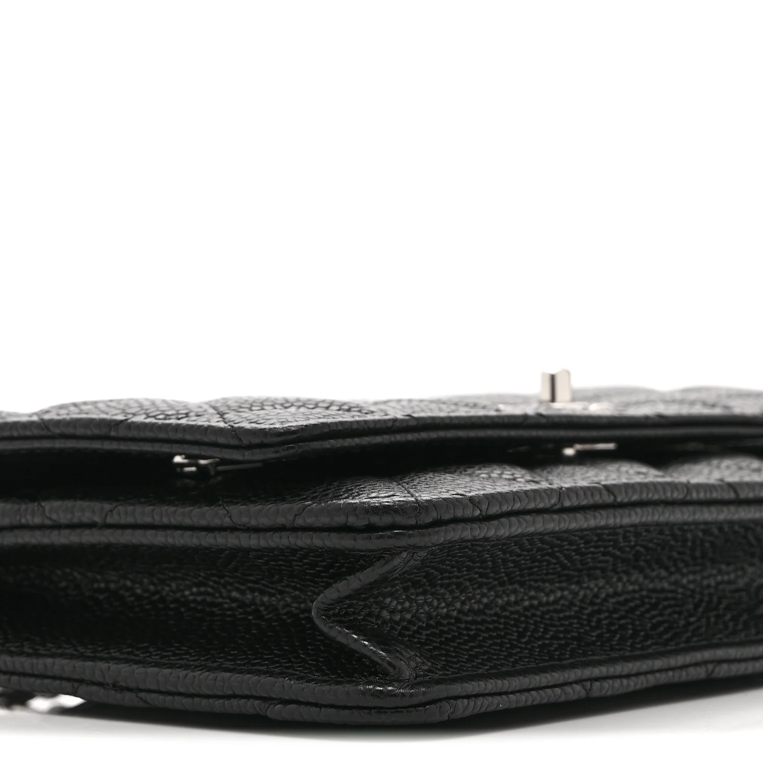Caviar Quilted CC Turnlock Wallet On Chain WOC Black - Image 10