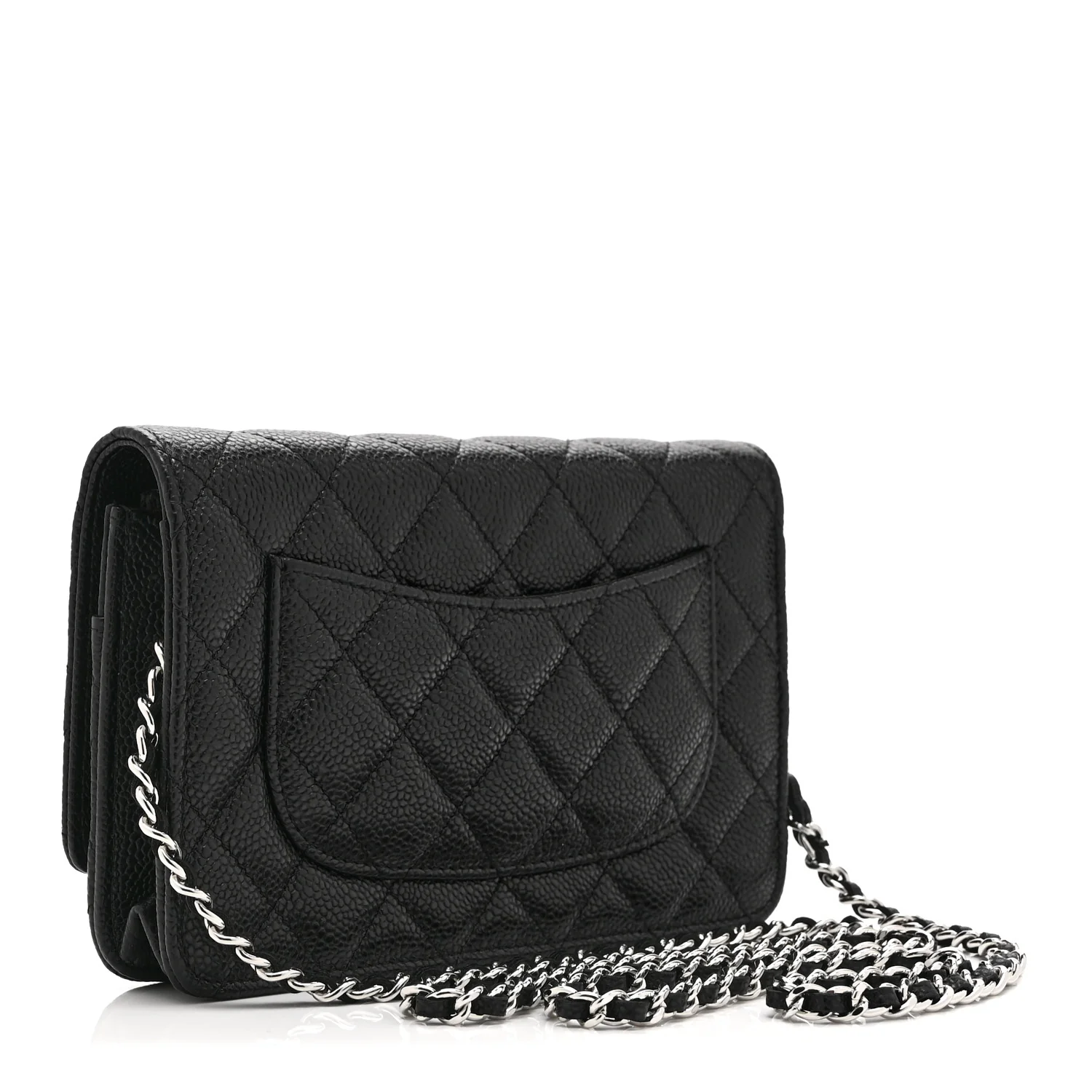 Caviar Quilted CC Turnlock Wallet On Chain WOC Black - Image 3