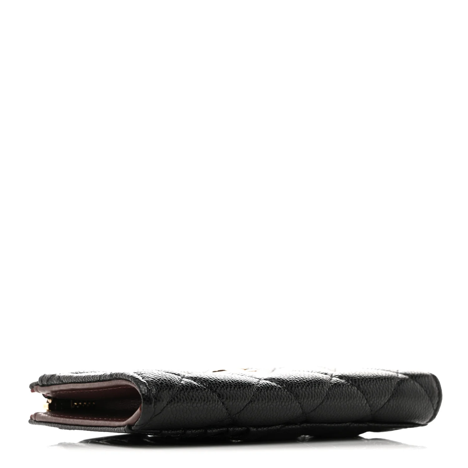 Caviar Quilted CC Zip Around Card Holder Black - Image 4