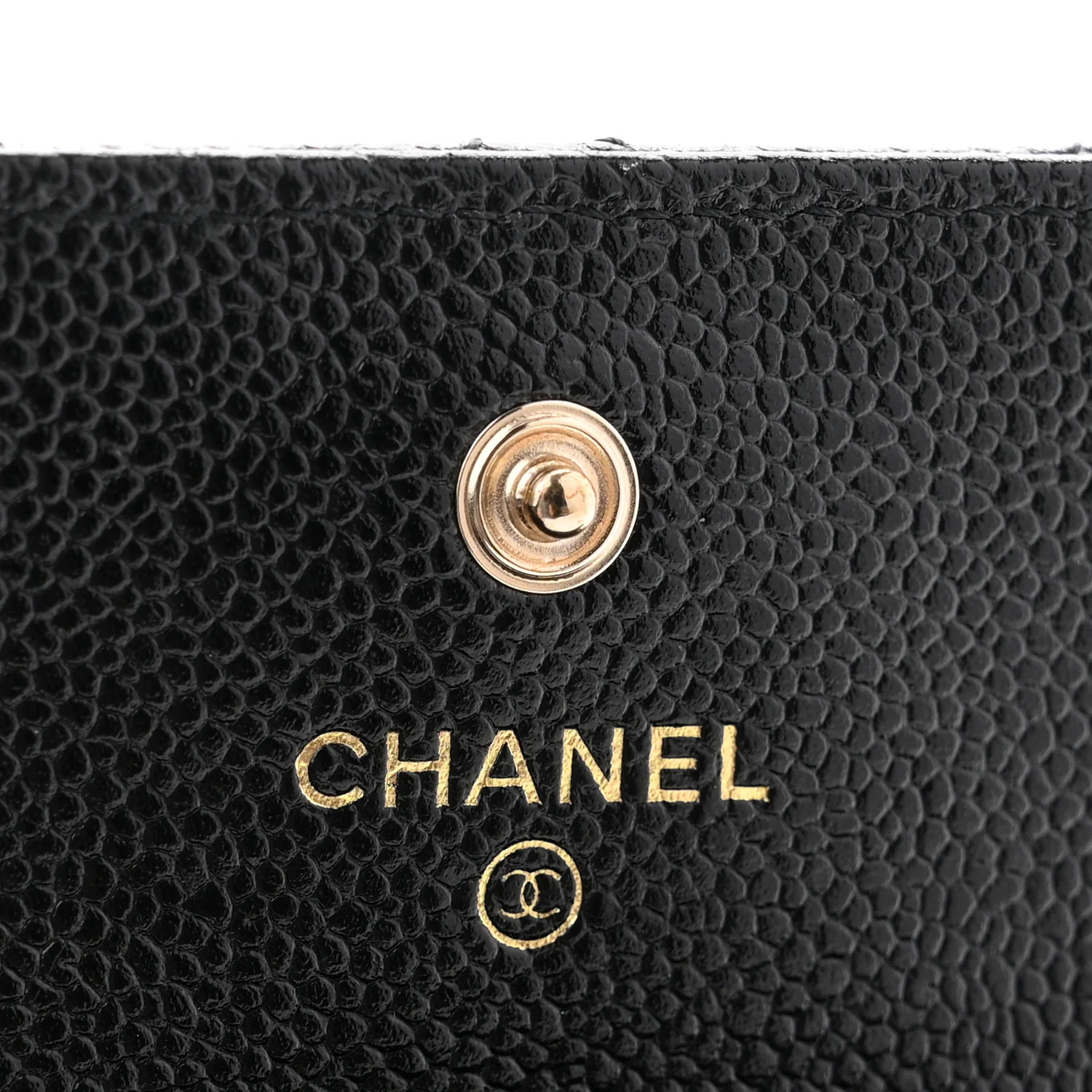 Caviar Quilted Chain CC Flap Card Holder Black - Image 6