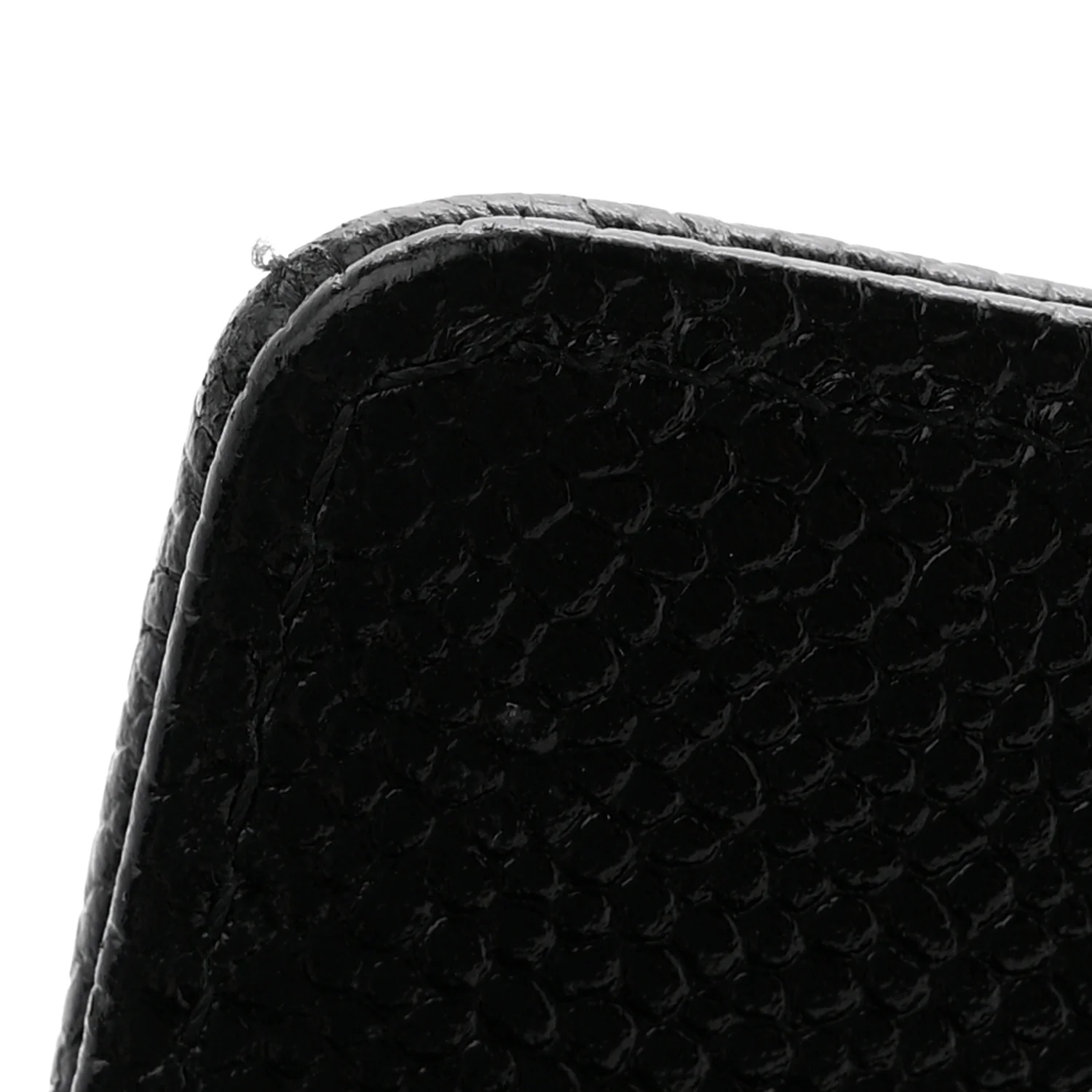 Caviar Quilted Chain CC Flap Card Holder Black - Image 8
