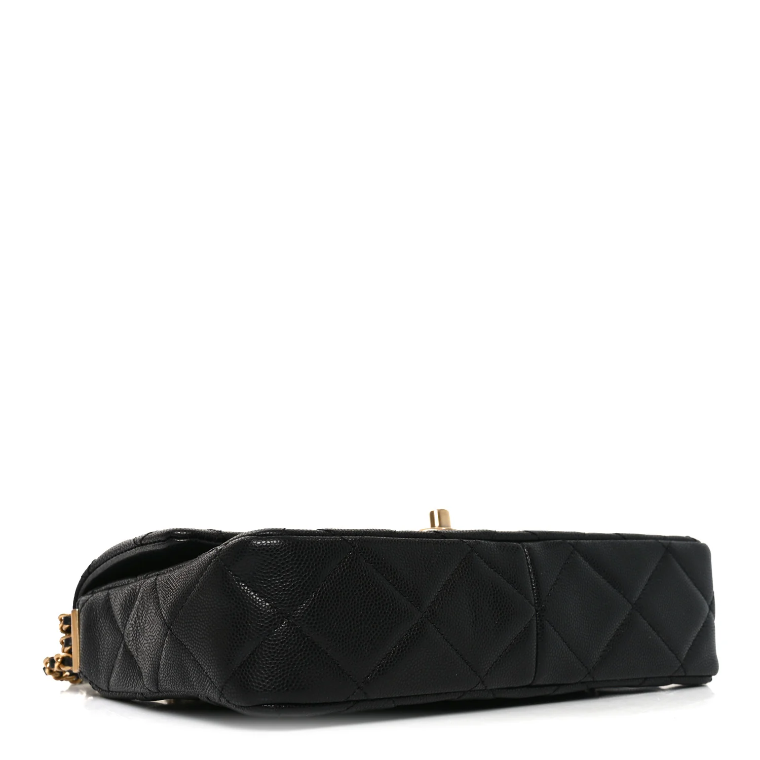 Caviar Quilted Chain Messenger Flap Bag Black - Image 4