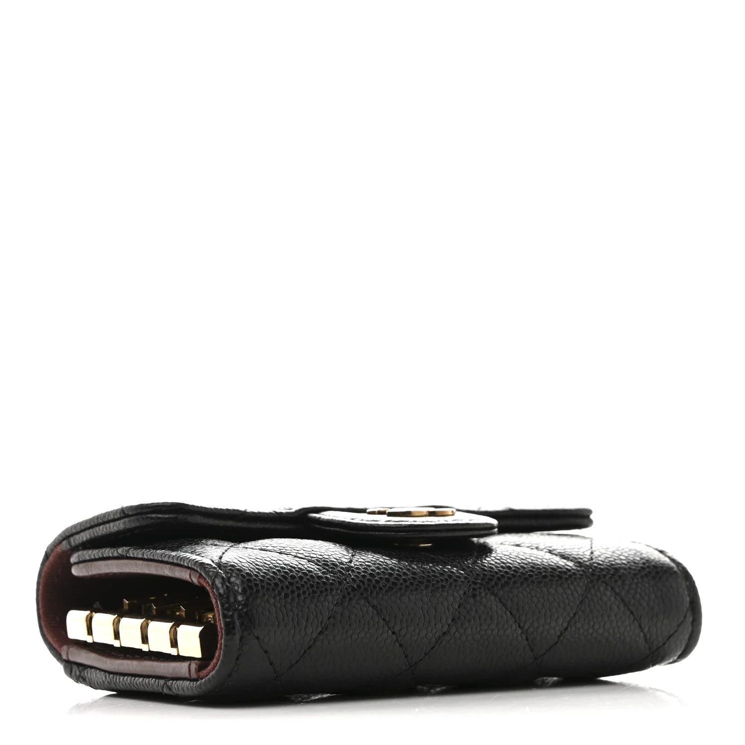 Caviar Quilted Classic 4 Key Holder Wallet Black - Image 4