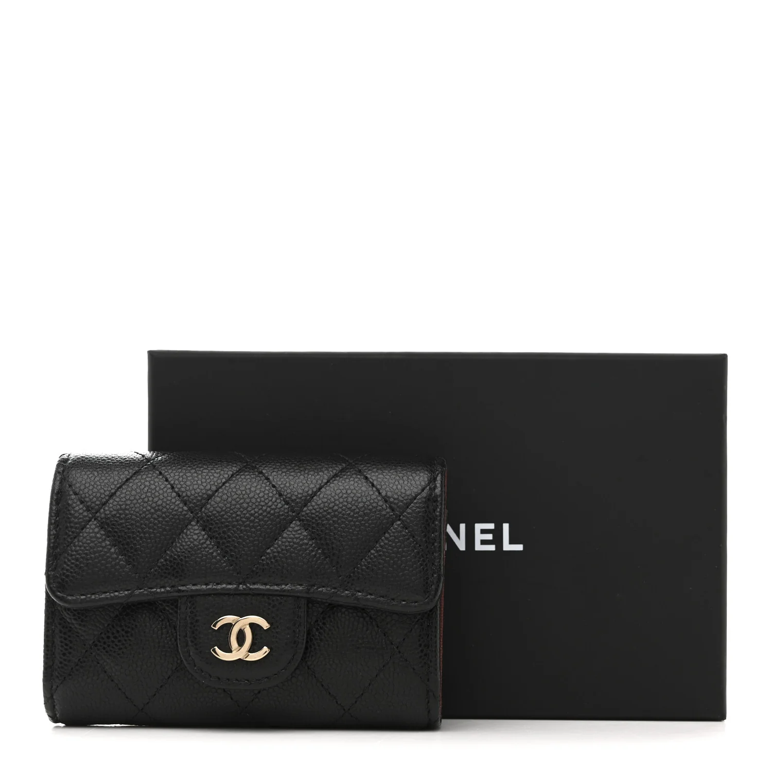 Caviar Quilted Classic 4 Key Holder Wallet Black - Image 9
