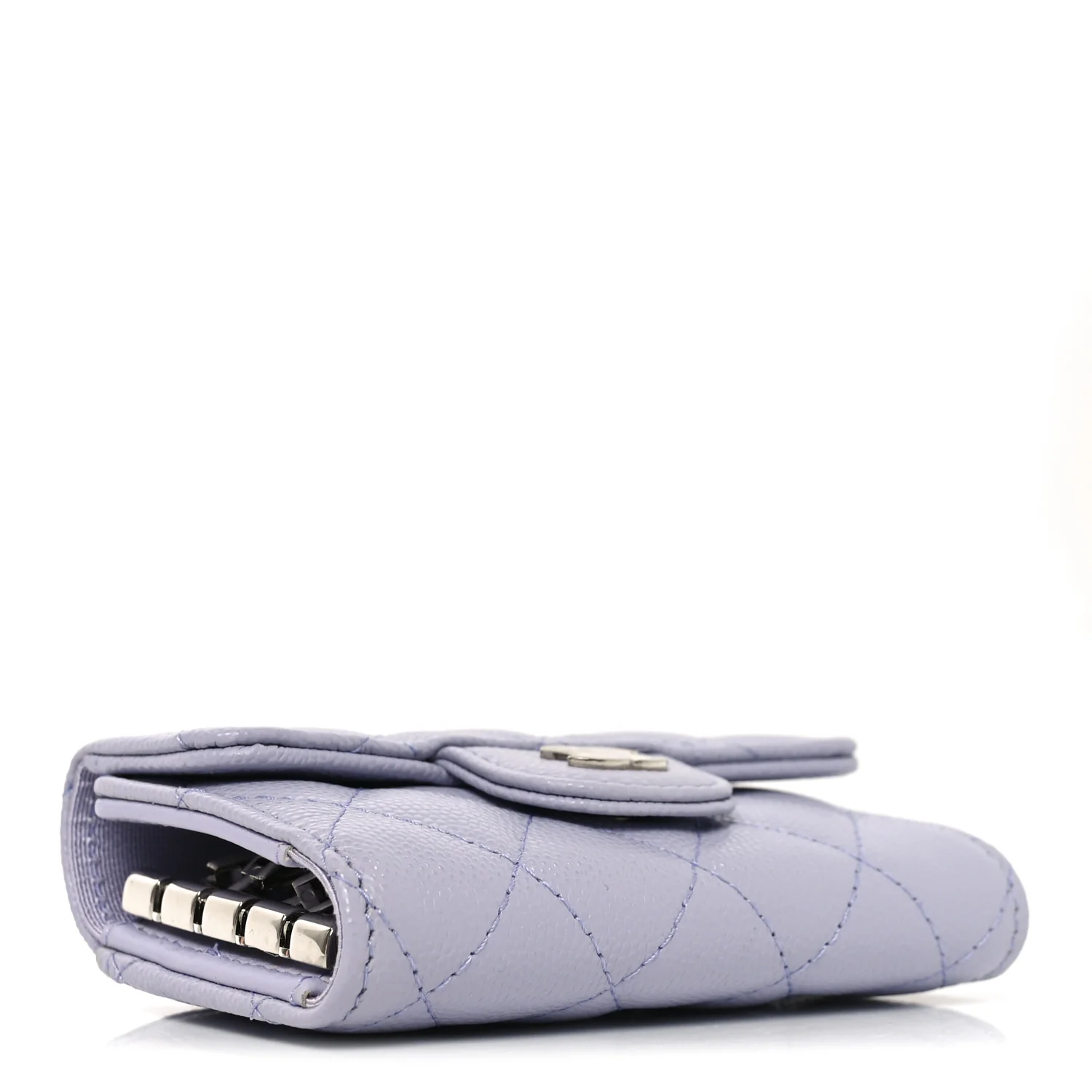 Caviar Quilted Classic 4 Key Holder Wallet Light Purple - Image 4