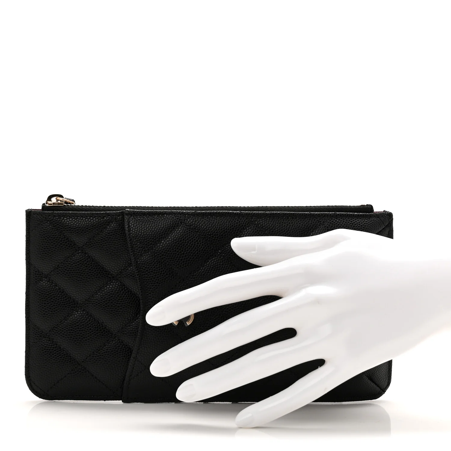 Caviar Quilted Classic iPhone Pouch Black - Image 2