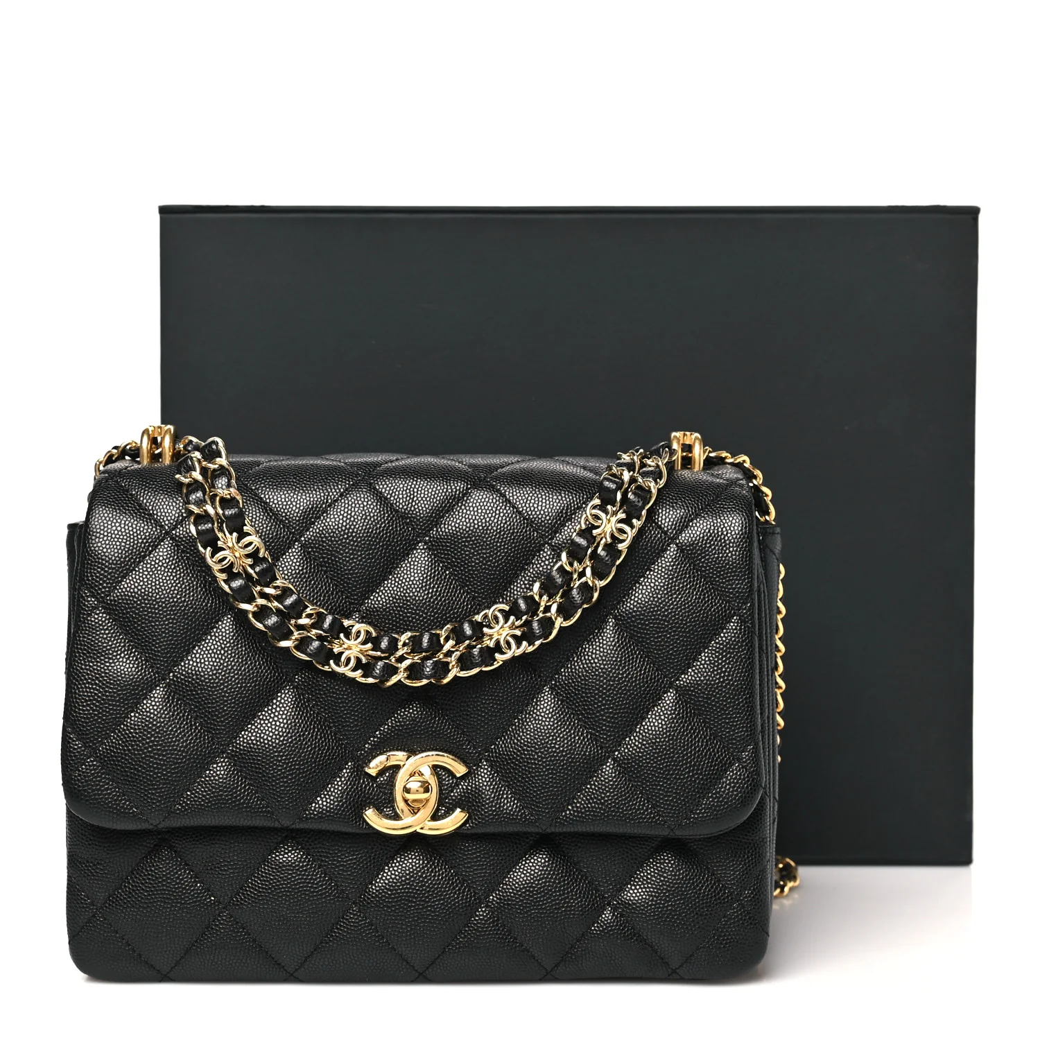 Caviar Quilted Coco First Flap Black - Image 11