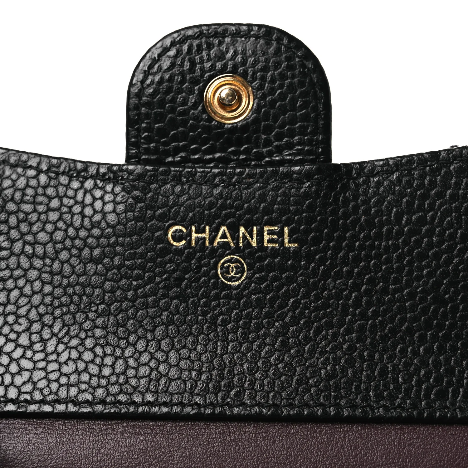 Caviar Quilted Compact Flap Wallet Black - Image 6