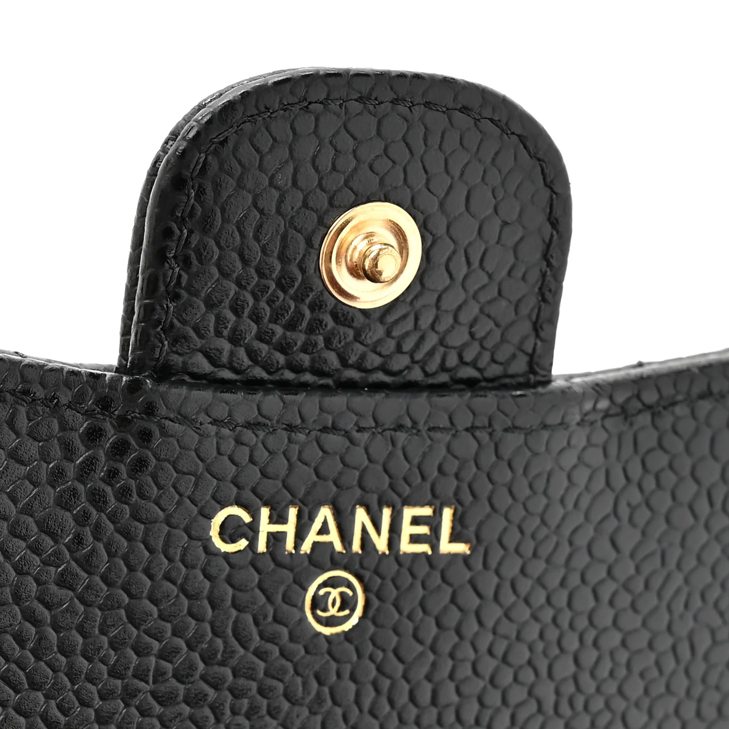 Caviar Quilted Compact Flap Wallet Black - Image 7