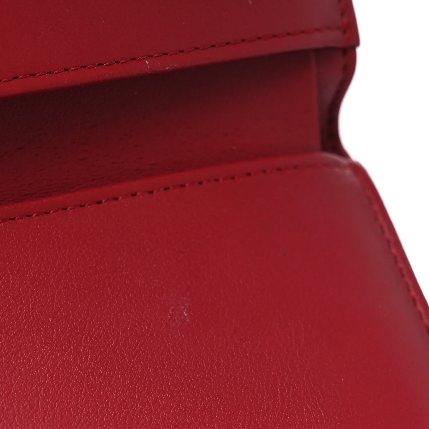 Caviar Quilted Compact Flap Wallet Dark Red - Image 9