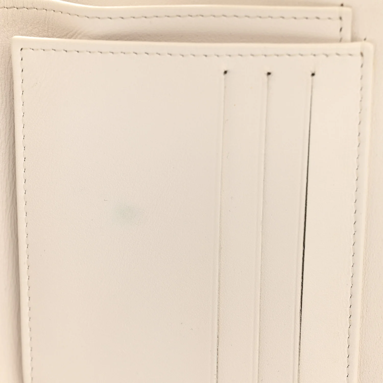 Caviar Quilted Compact Flap Wallet White - Image 9