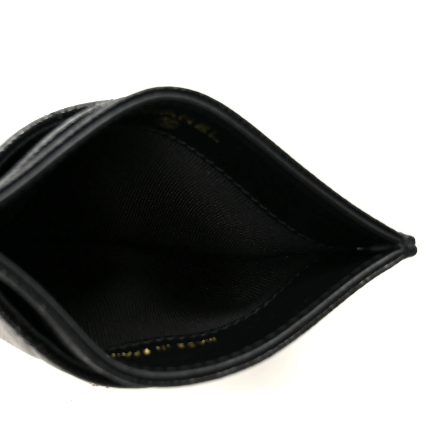 Caviar Quilted Crystal Card Holder Black - Image 5