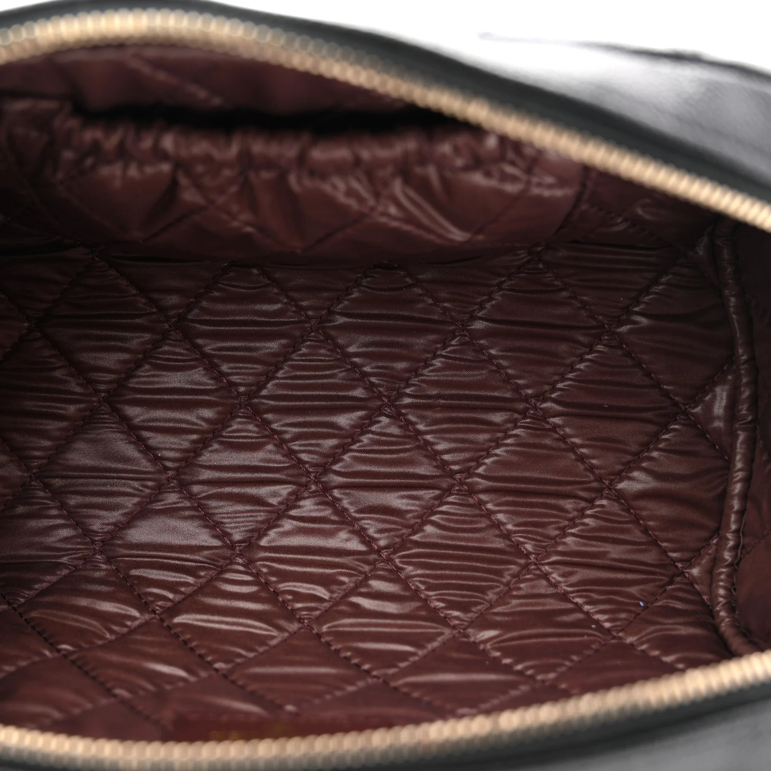 Caviar Quilted Double Zip Pouch Cosmetic Case Black - Image 5