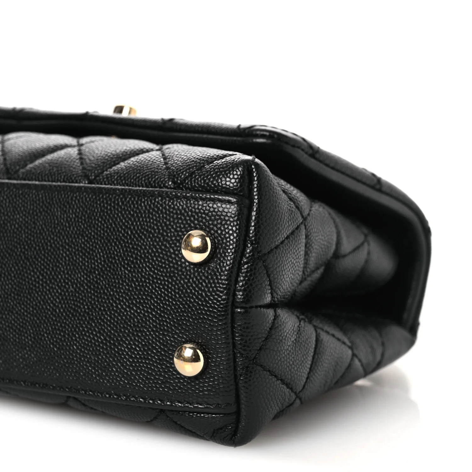 Caviar Quilted Extra Mini Coco Handle Flap Black - Image 10