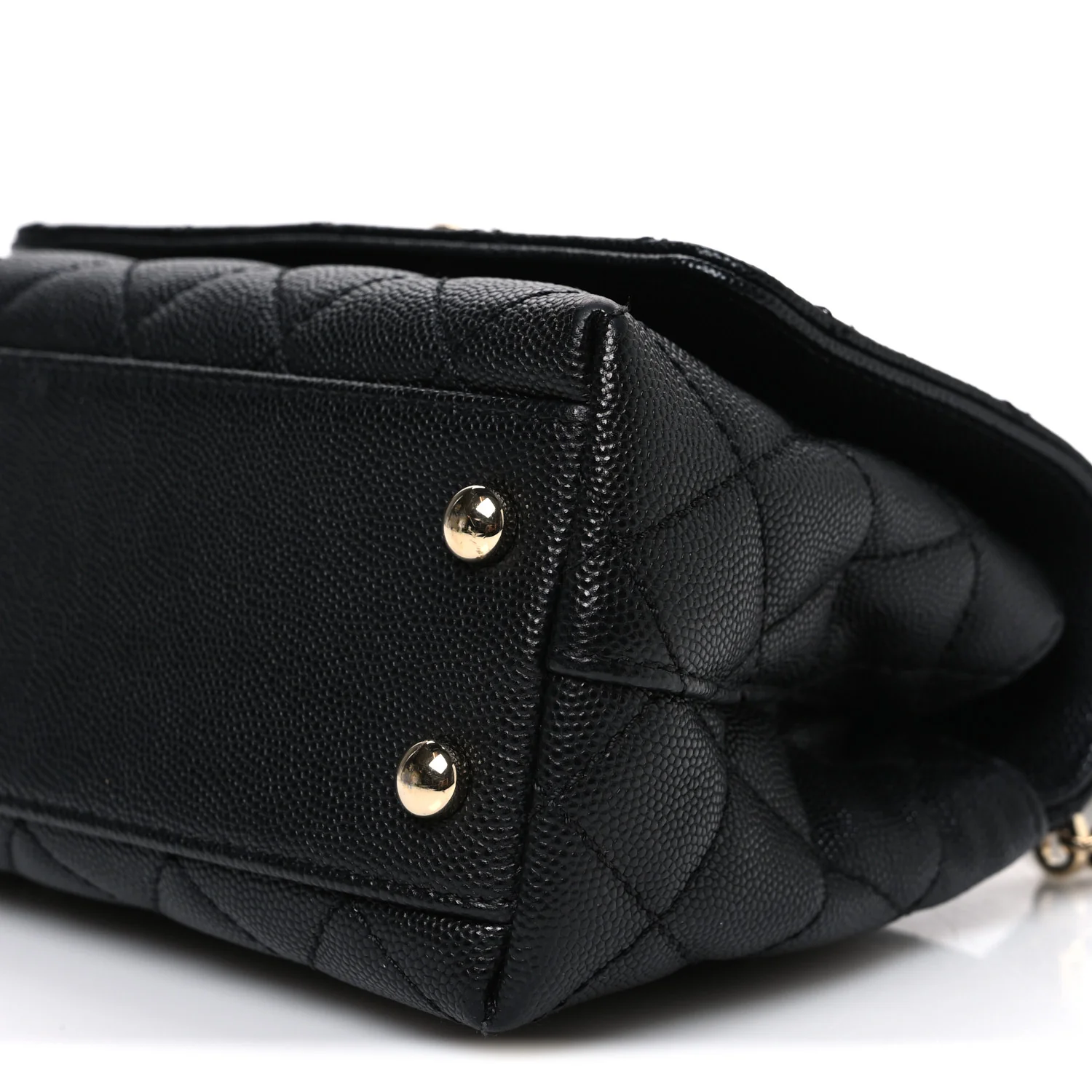 Caviar Quilted Extra Mini Coco Handle Flap Black - Image 10