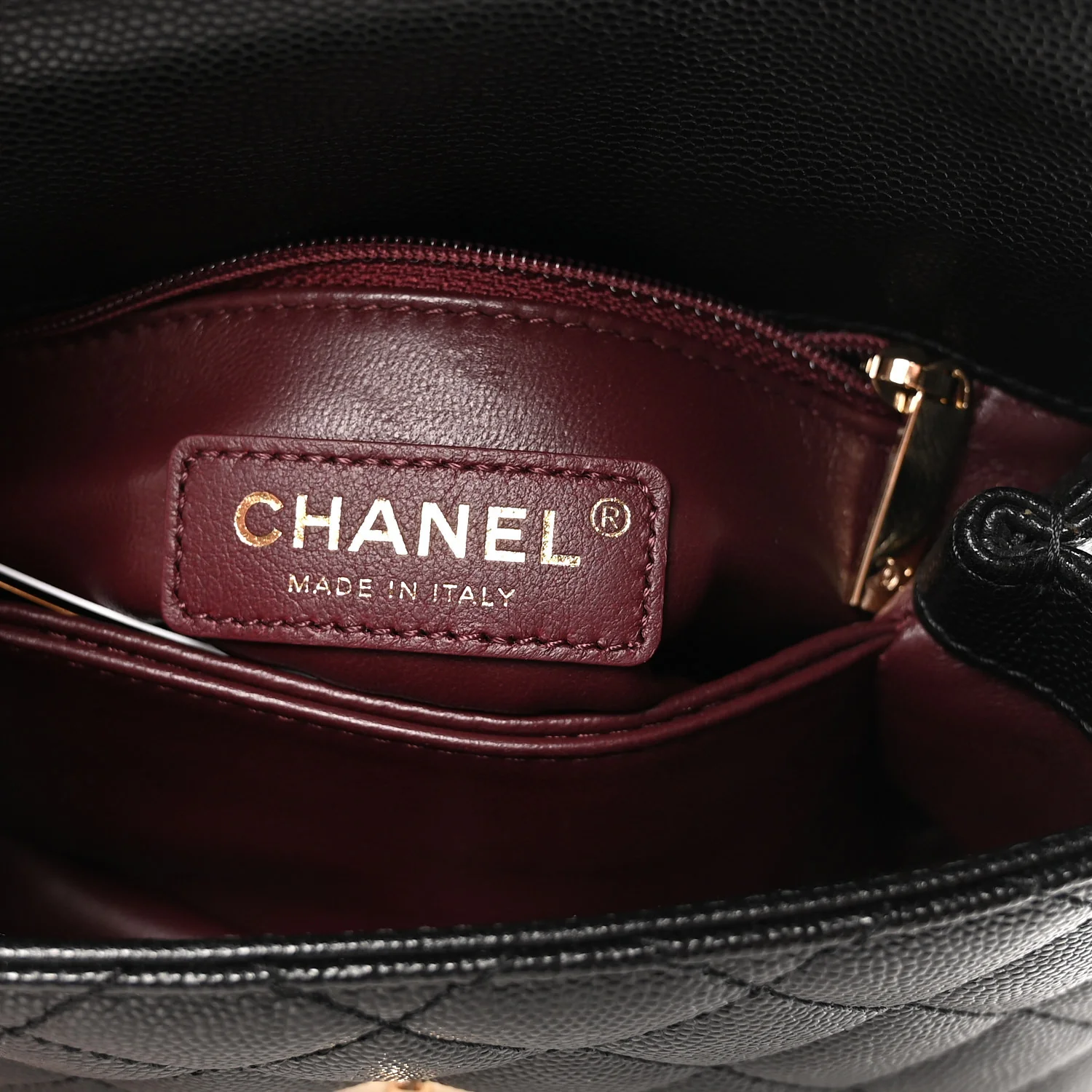 Caviar Quilted Extra Mini Coco Handle Flap Black - Image 6
