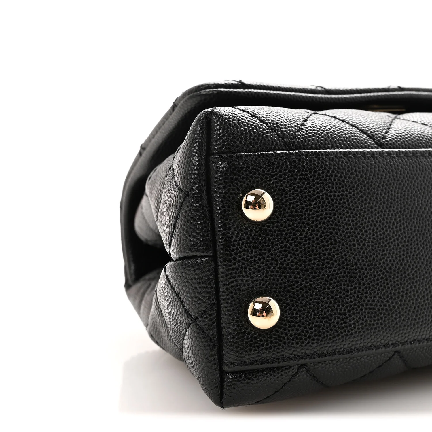 Caviar Quilted Extra Mini Coco Handle Flap Black - Image 9