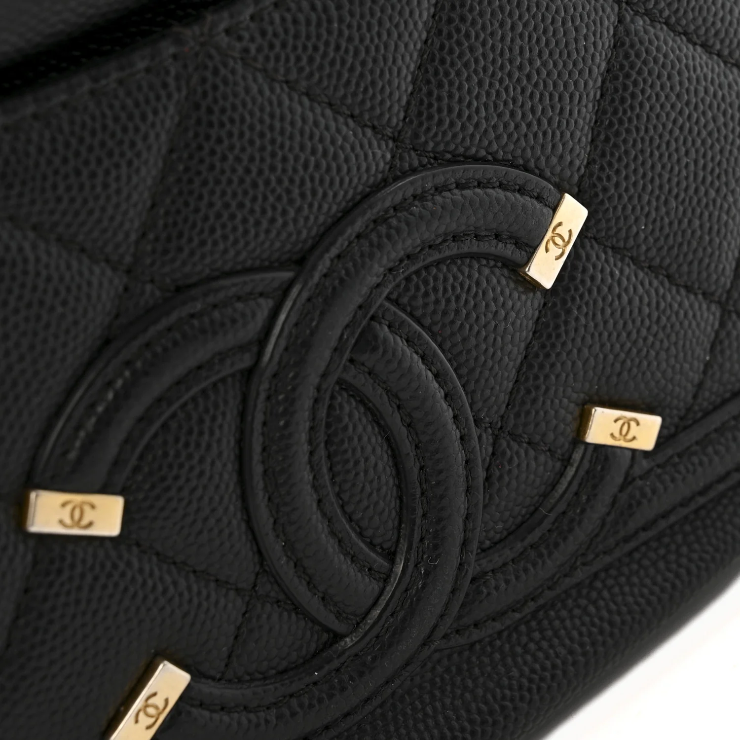 Caviar Quilted Filigree Waist Bag Black - Image 11