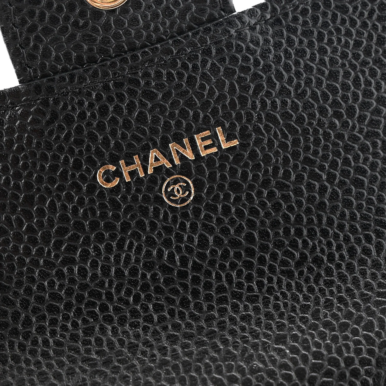 Caviar Quilted Flap Card Holder Black - Image 5