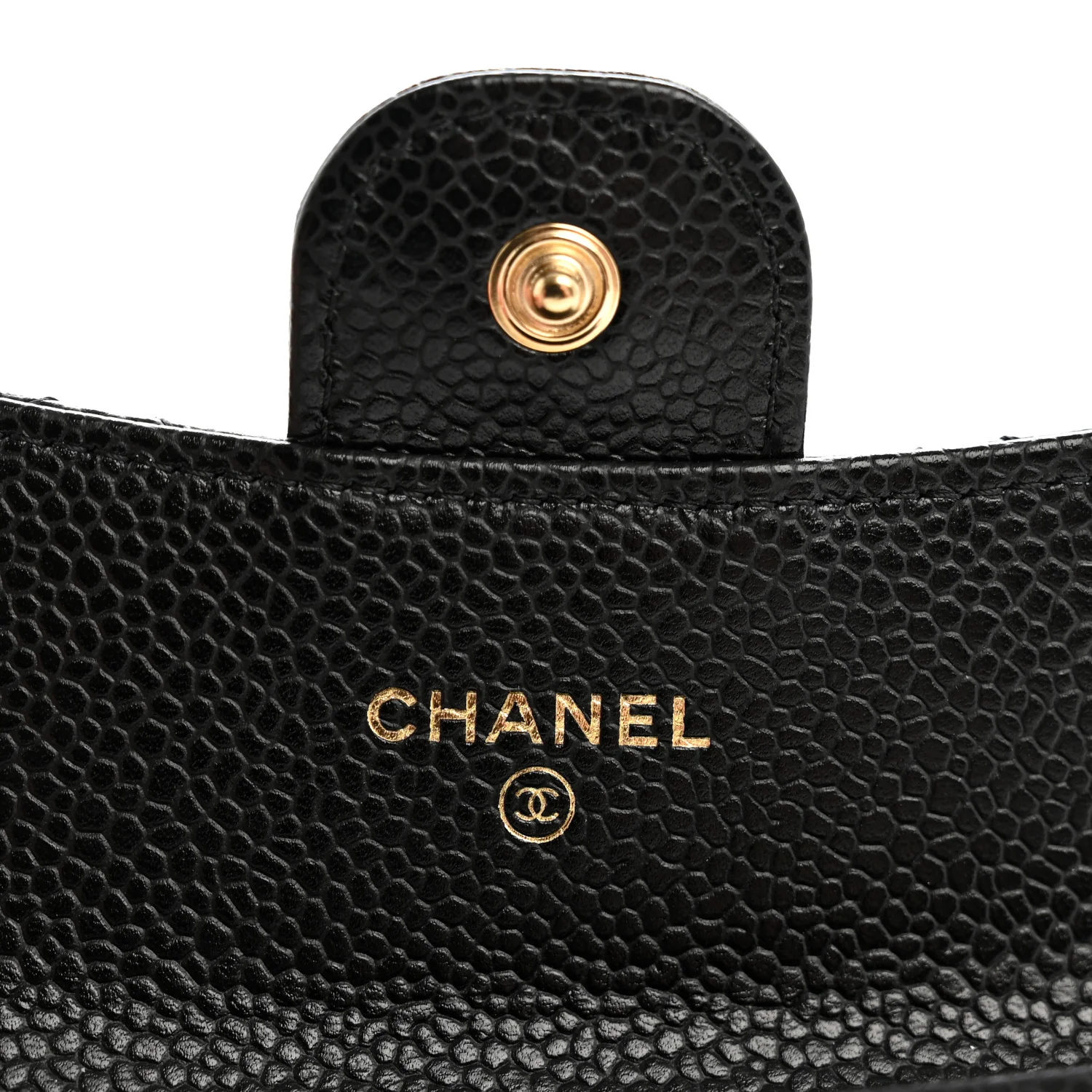 Caviar Quilted Flap Card Holder Wallet Black - Image 6