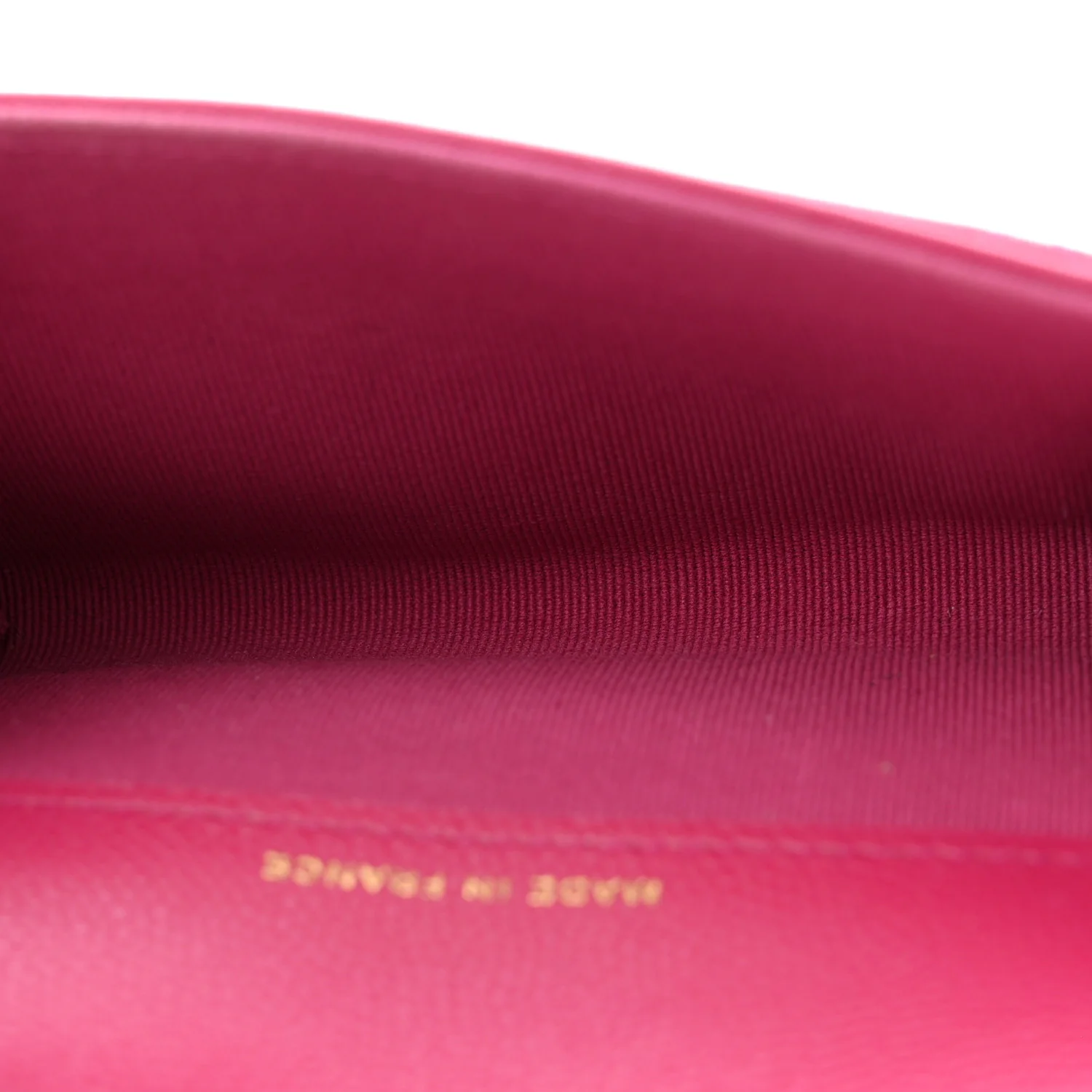 Caviar Quilted Flap Card Holder Wallet Dark Pink - Image 5