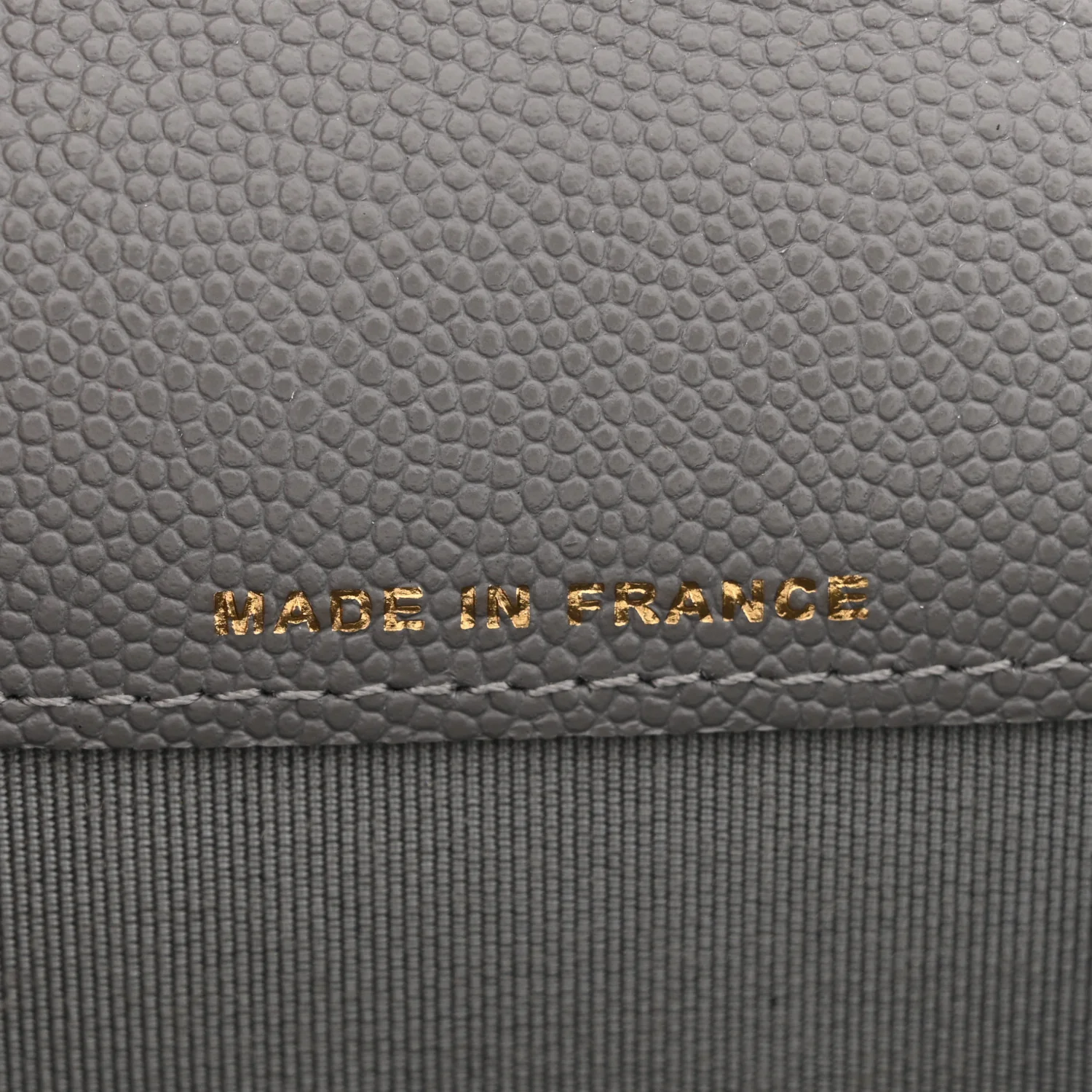 Caviar Quilted Flap Card Holder Wallet Grey - Image 7
