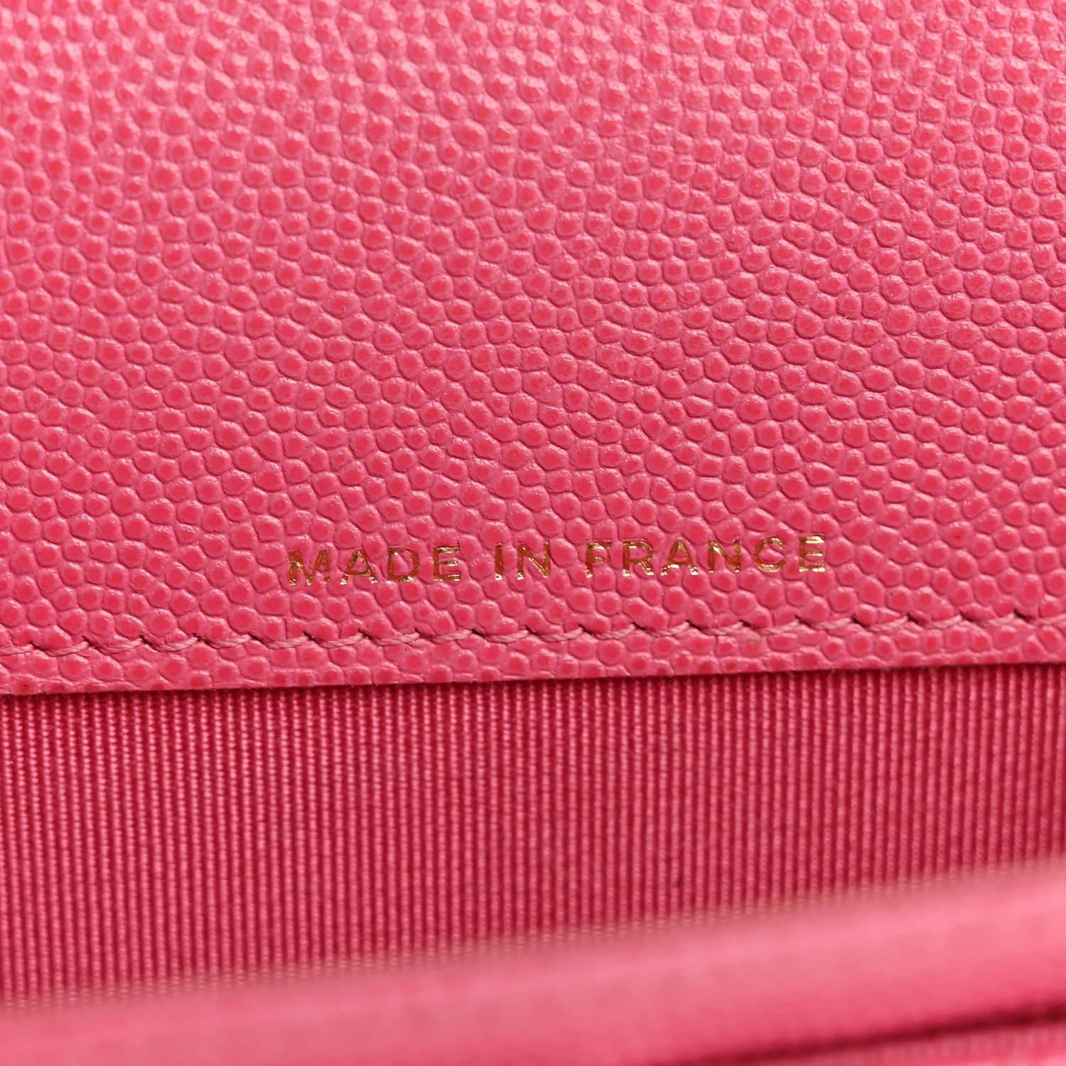 Caviar Quilted Flap Card Holder Wallet Pink - Image 7