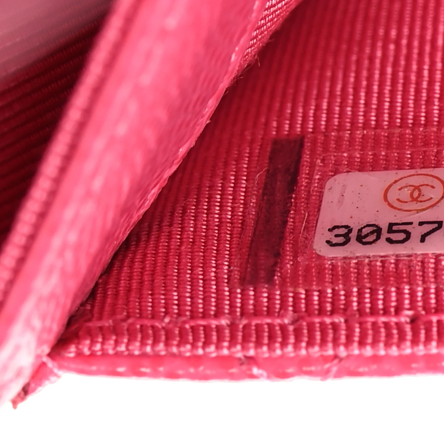 Caviar Quilted Flap Card Holder Wallet Pink - Image 7