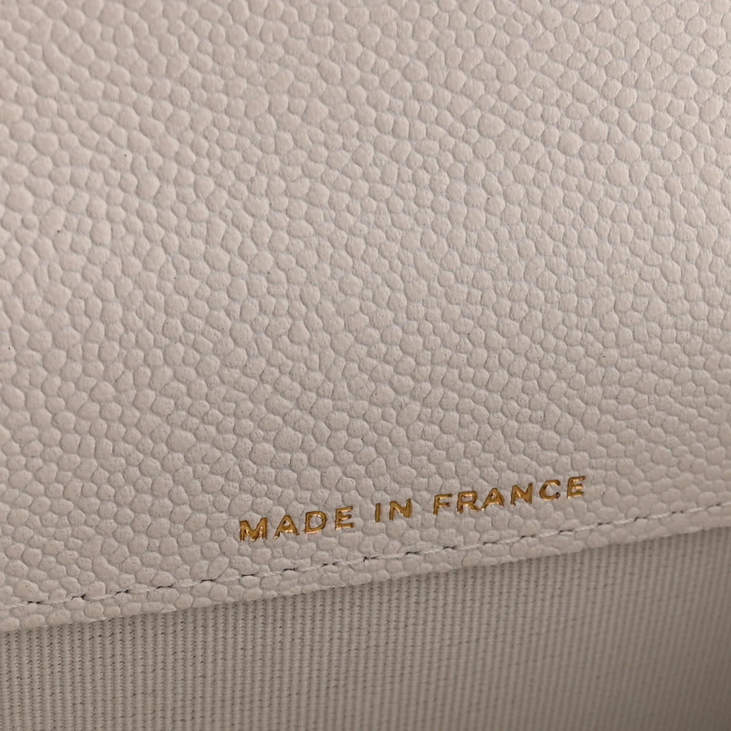 Caviar Quilted Flap Card Holder Wallet White - Image 7