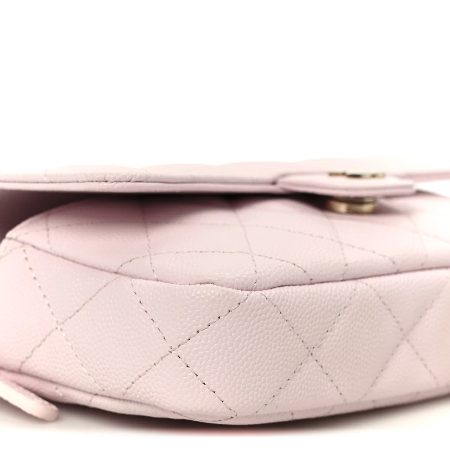 Caviar Quilted Flap Phone Holder With Chain Light Pink - Image 11