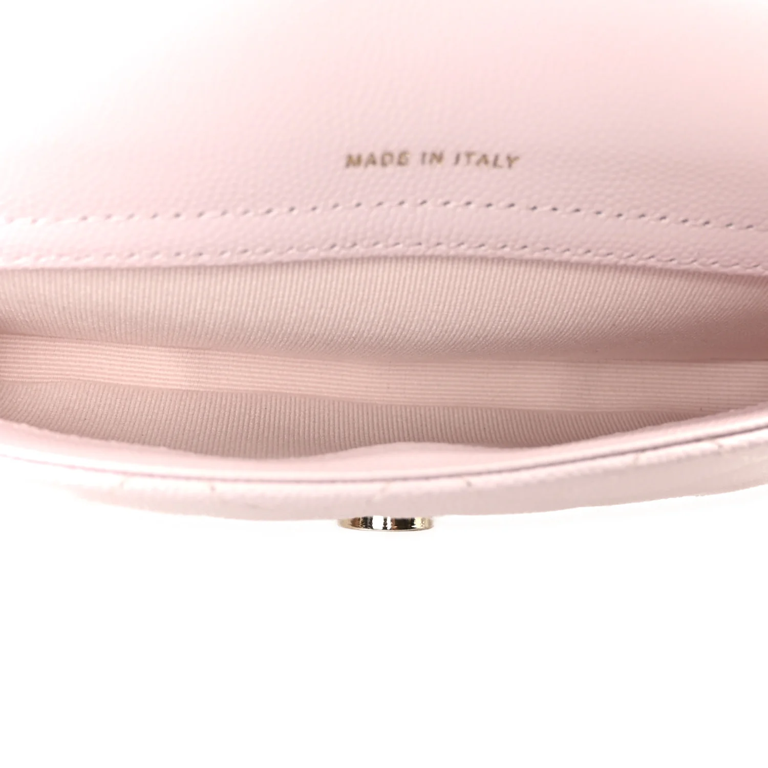 Caviar Quilted Flap Phone Holder With Chain Light Pink - Image 5