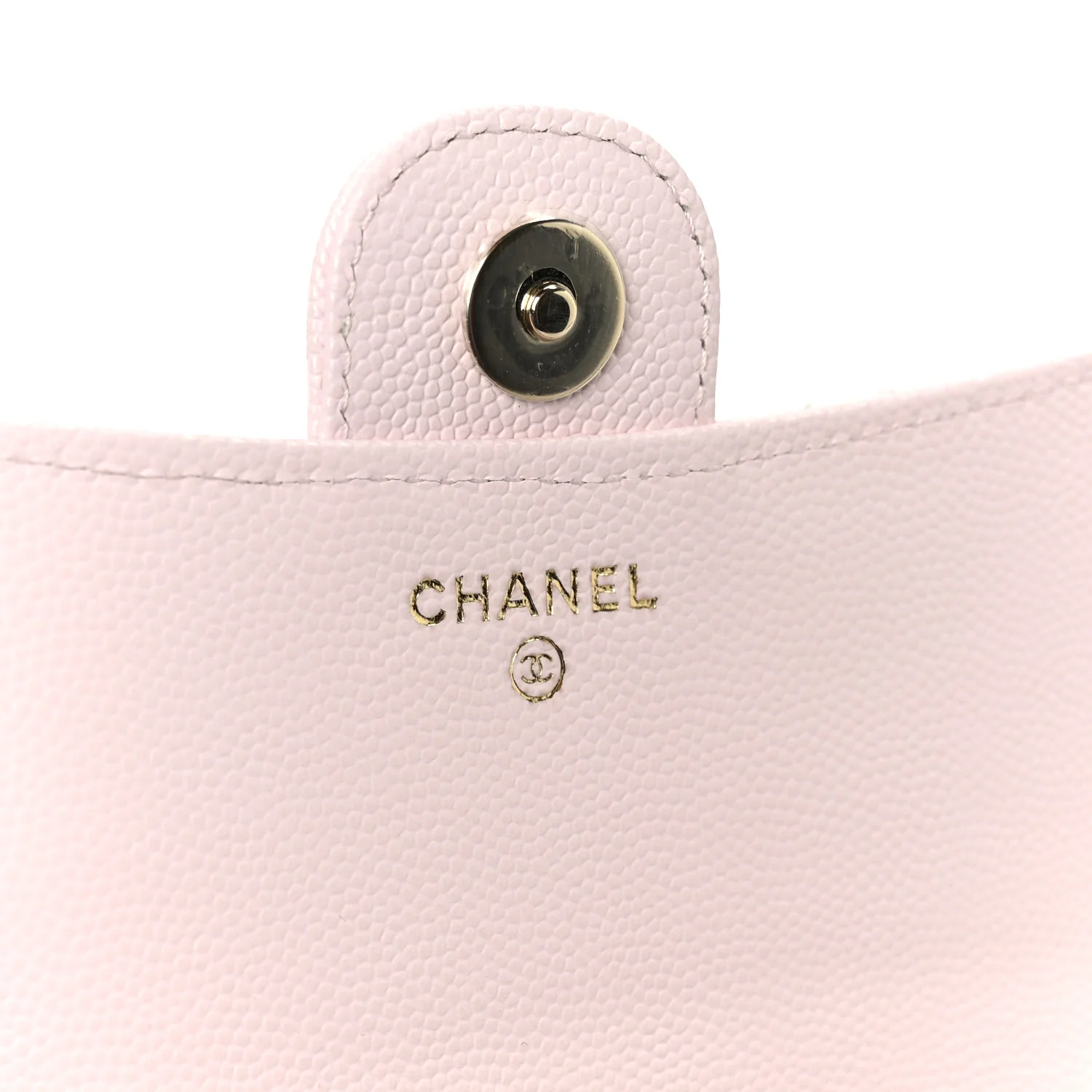 Caviar Quilted Flap Phone Holder With Chain Light Pink - Image 8