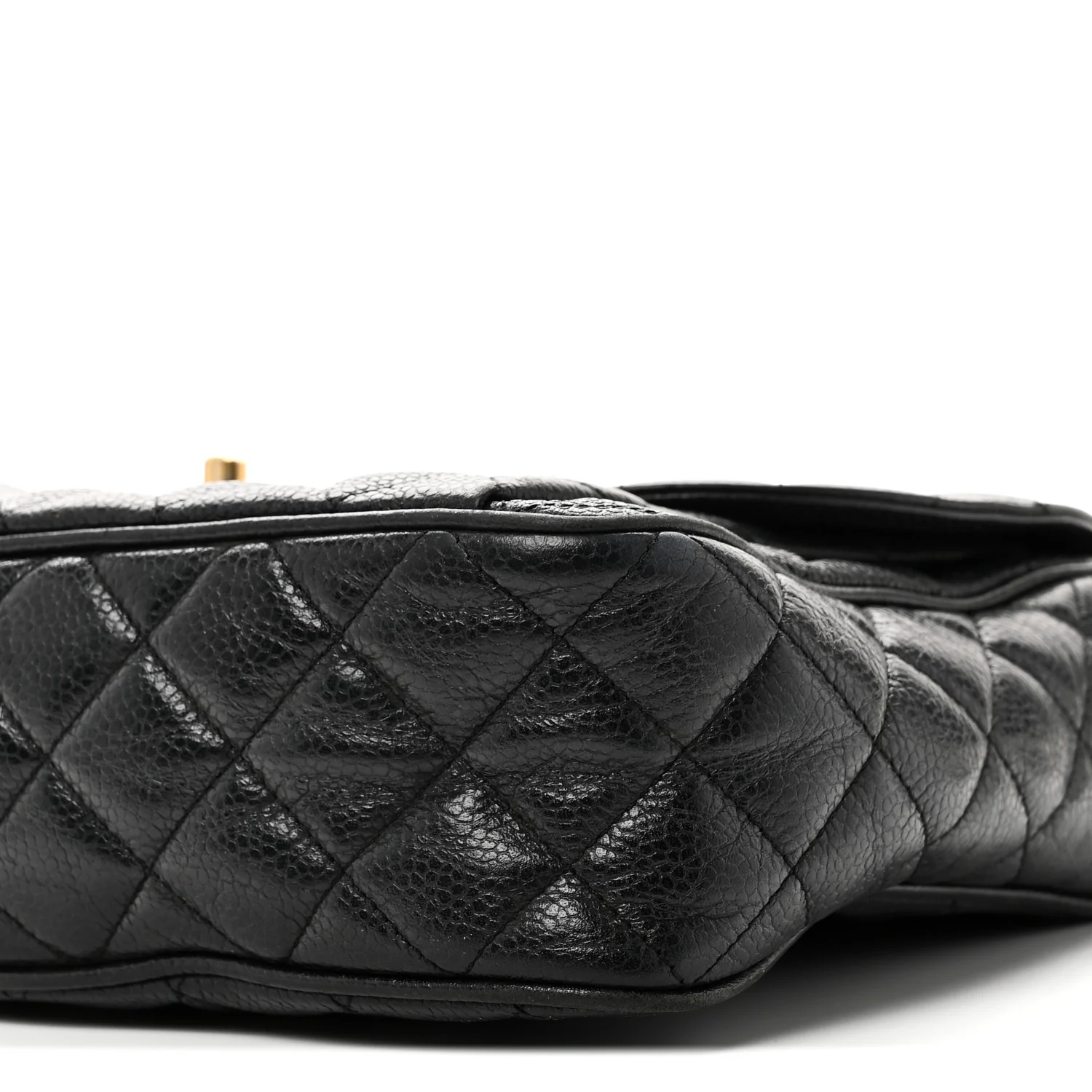 Caviar Quilted Flap Shoulder Bag Black - Image 10