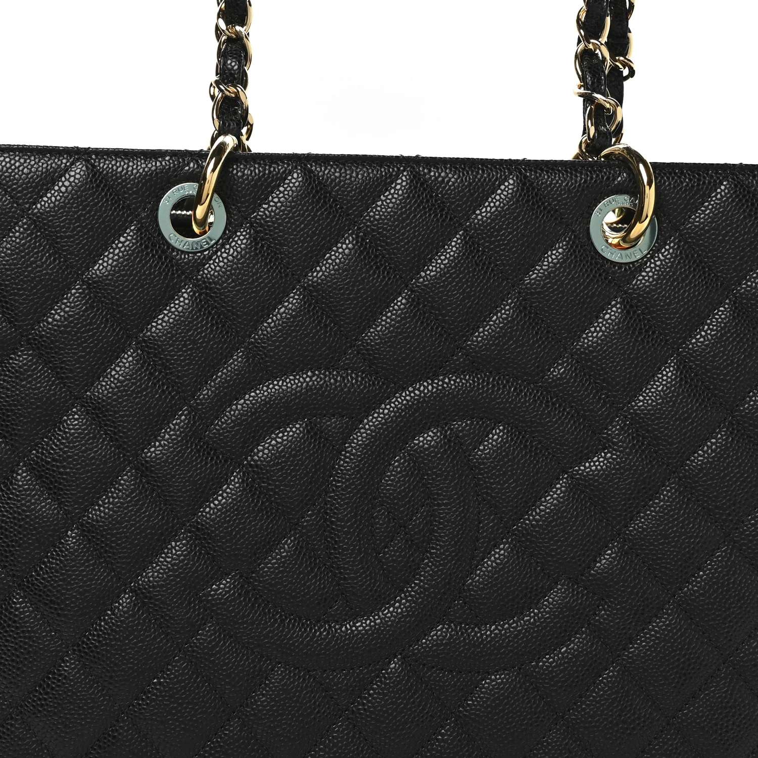 Caviar Quilted Grand Shopping Tote GST Black - Image 8
