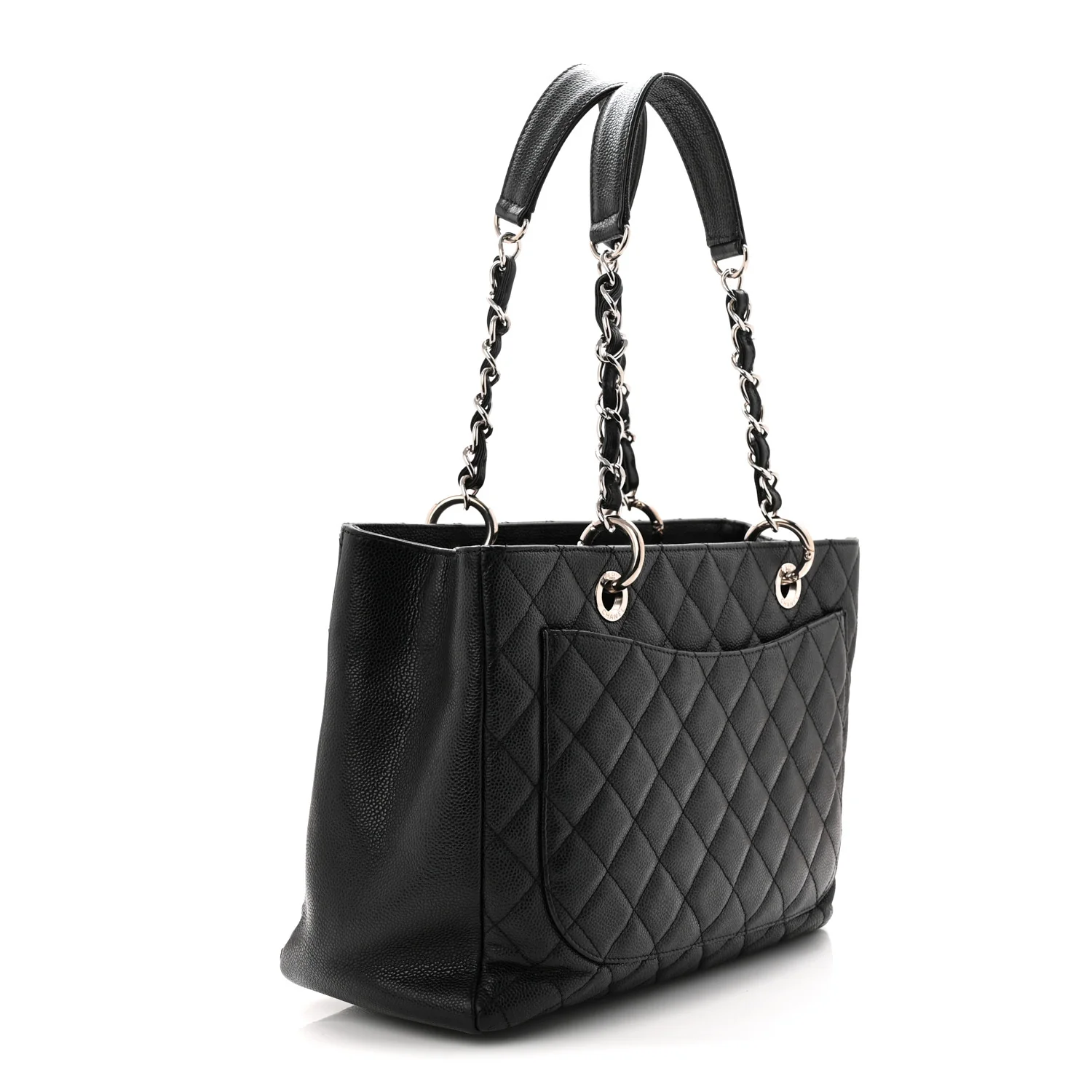 Caviar Quilted Grand Shopping Tote GST Black - Image 3