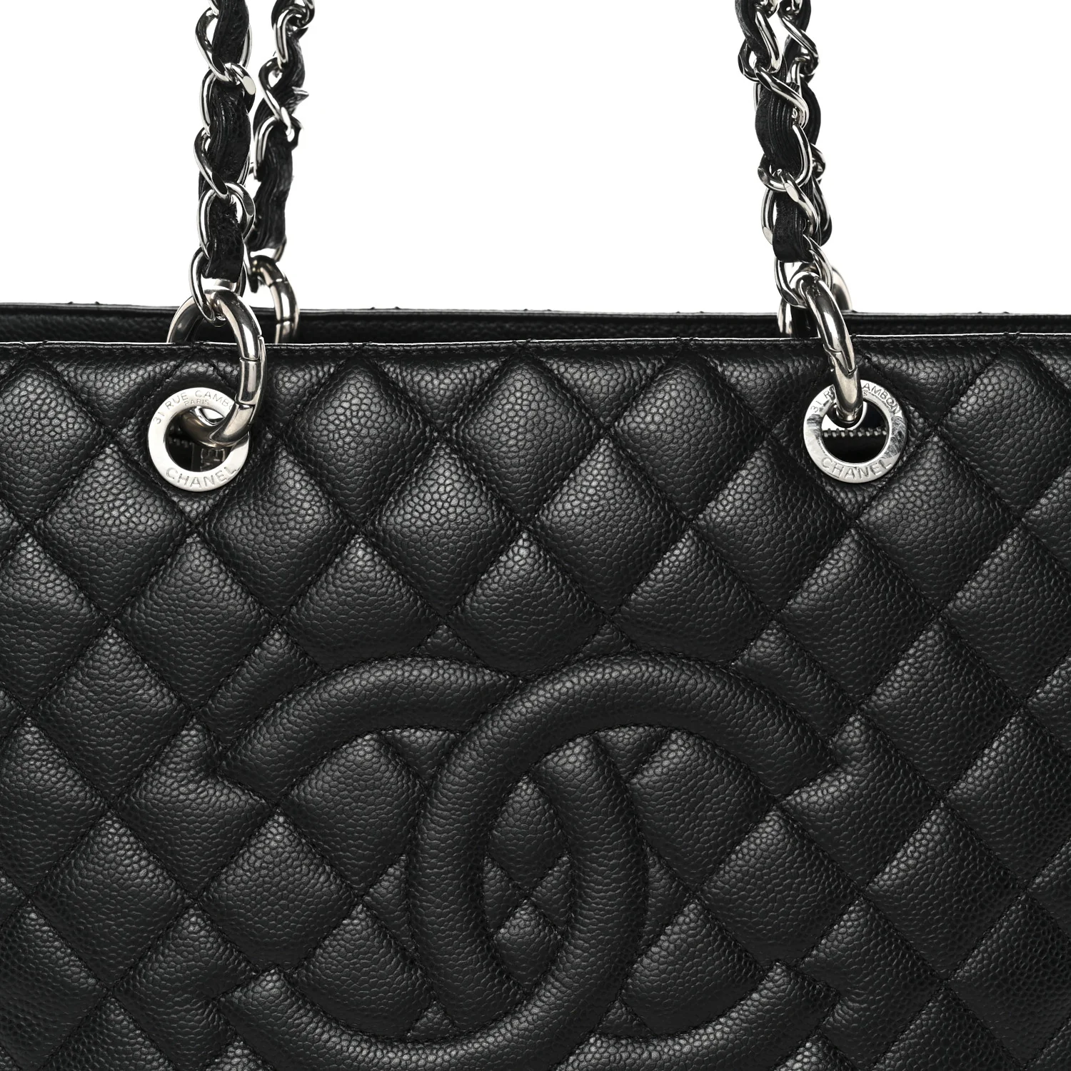 Caviar Quilted Grand Shopping Tote GST Black - Image 8