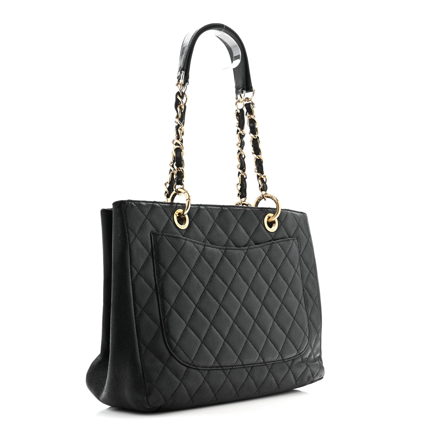 Caviar Quilted Grand Shopping Tote GST Black - Image 3