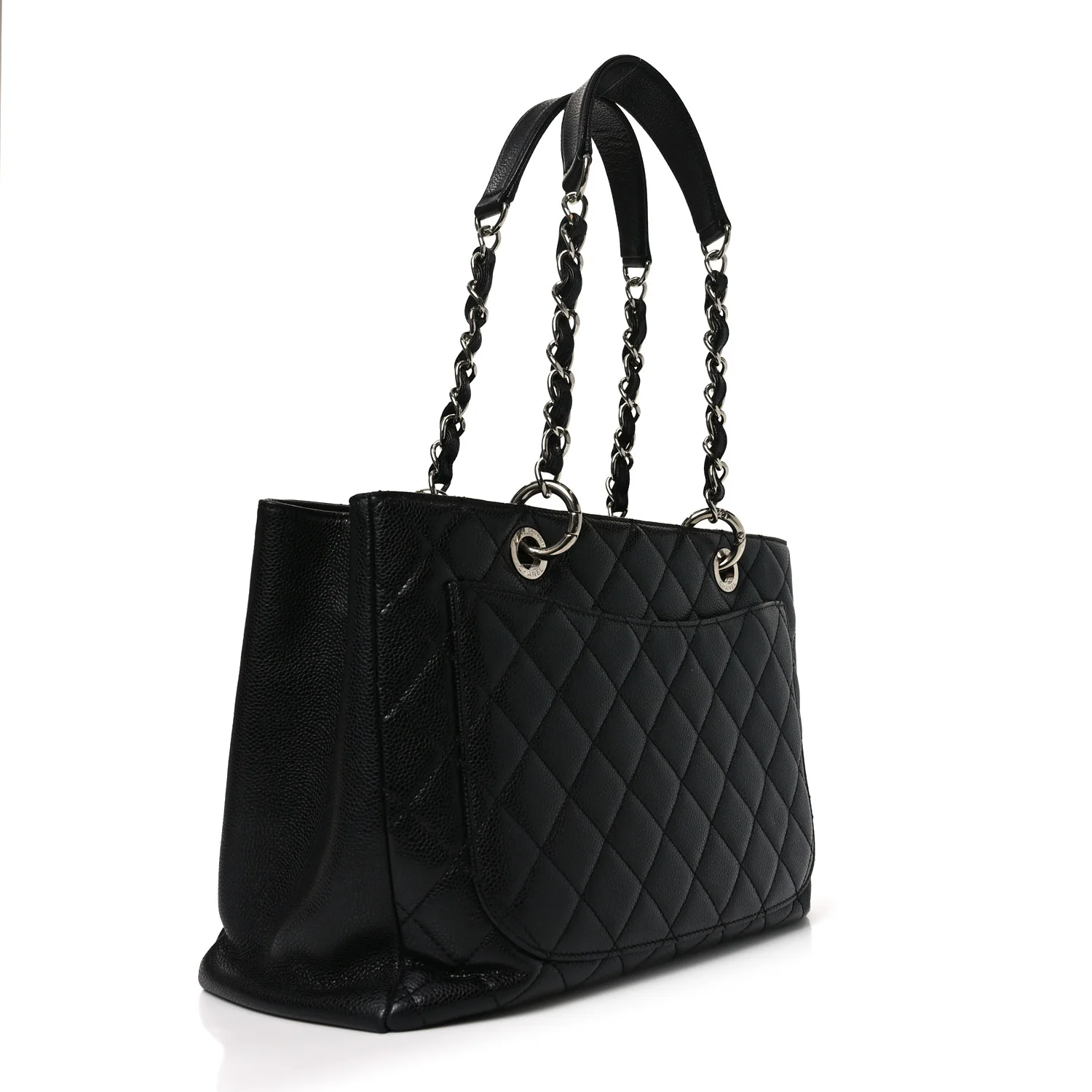Caviar Quilted Grand Shopping Tote GST Black - Image 2