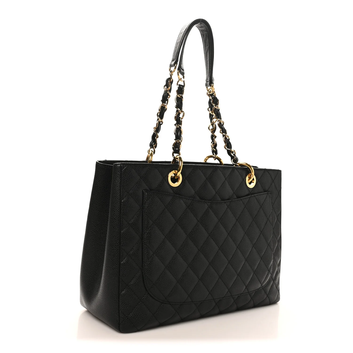 Caviar Quilted Grand Shopping Tote GST Black - Image 3