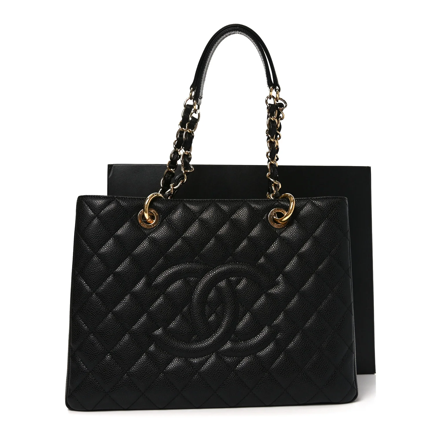 Caviar Quilted Grand Shopping Tote GST Black - Image 11