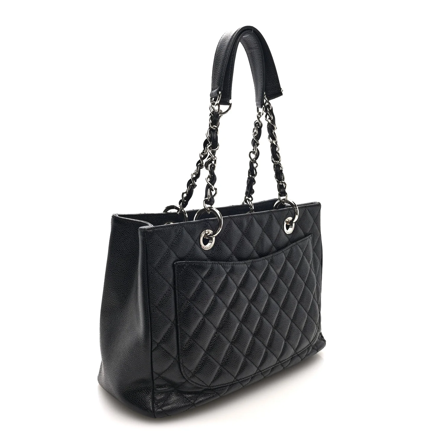 Caviar Quilted Grand Shopping Tote GST Black - Image 3