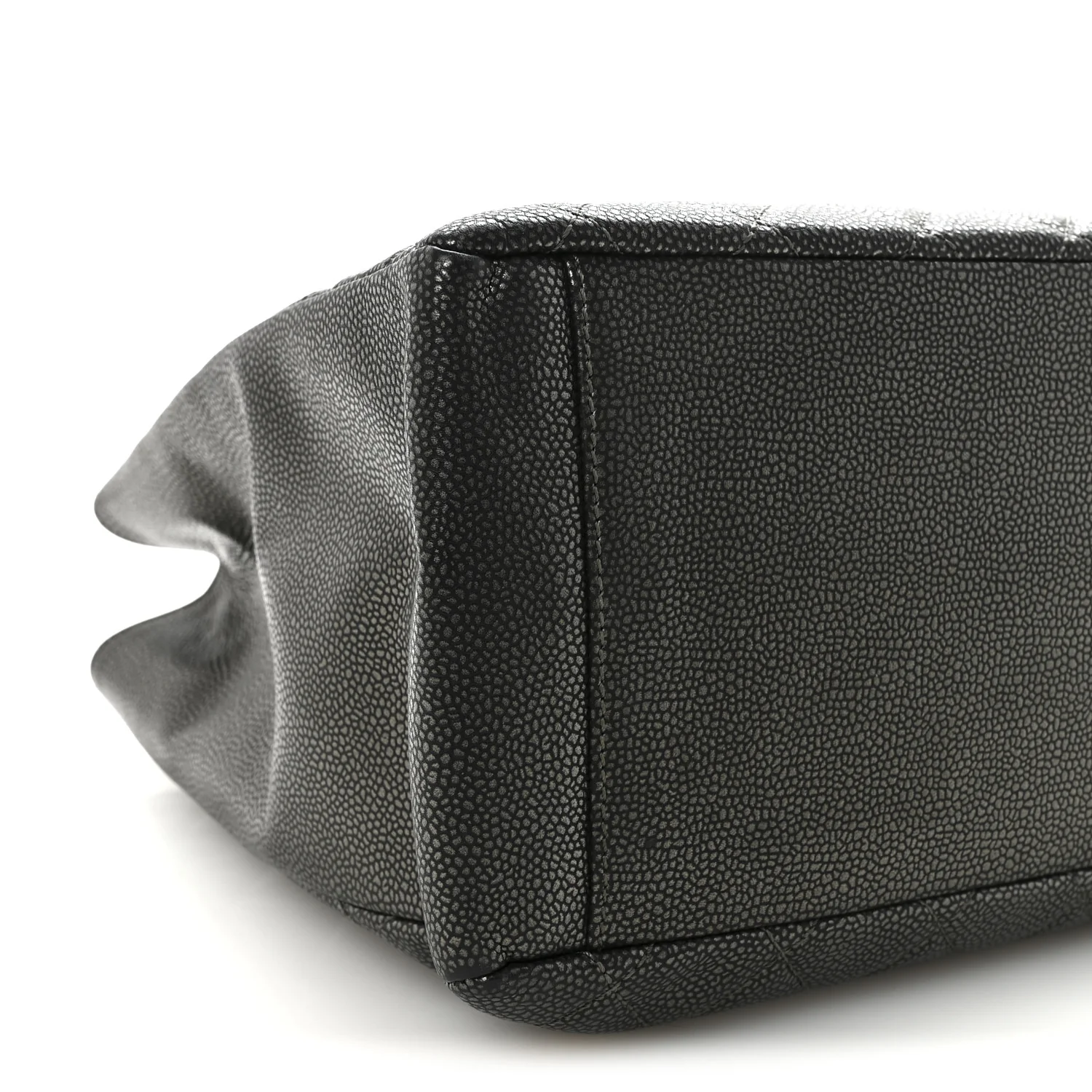 Caviar Quilted Grand Shopping Tote GST Dark Silver - Image 8